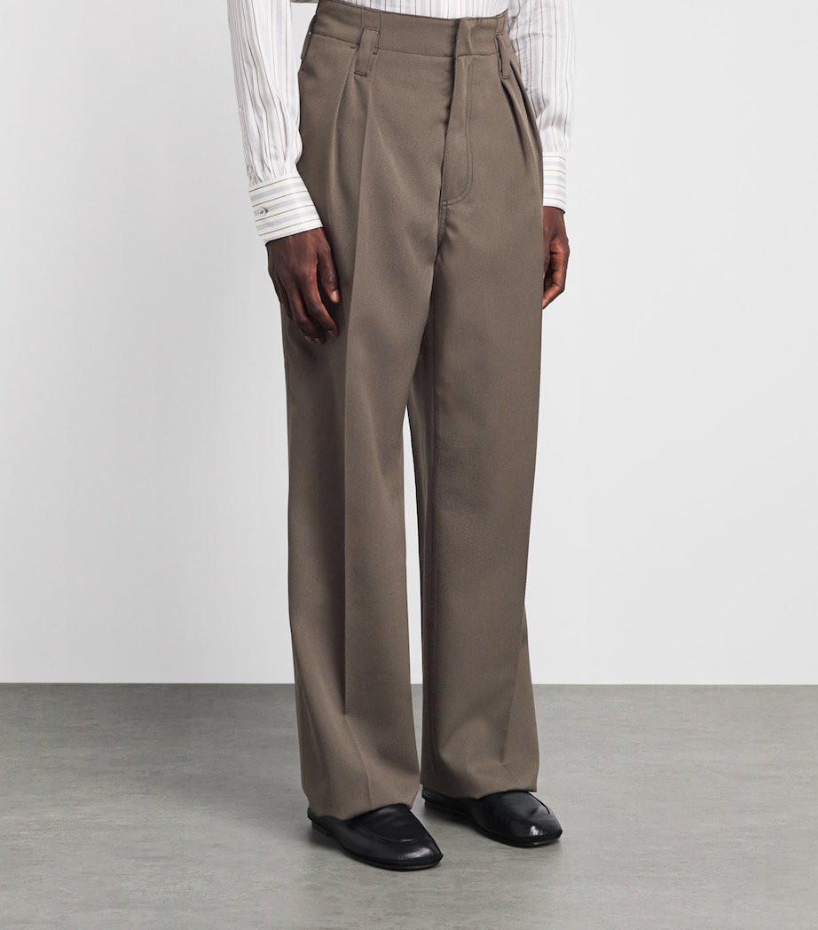 Paul Smith Mens Wool Pleated Trousers Image 4