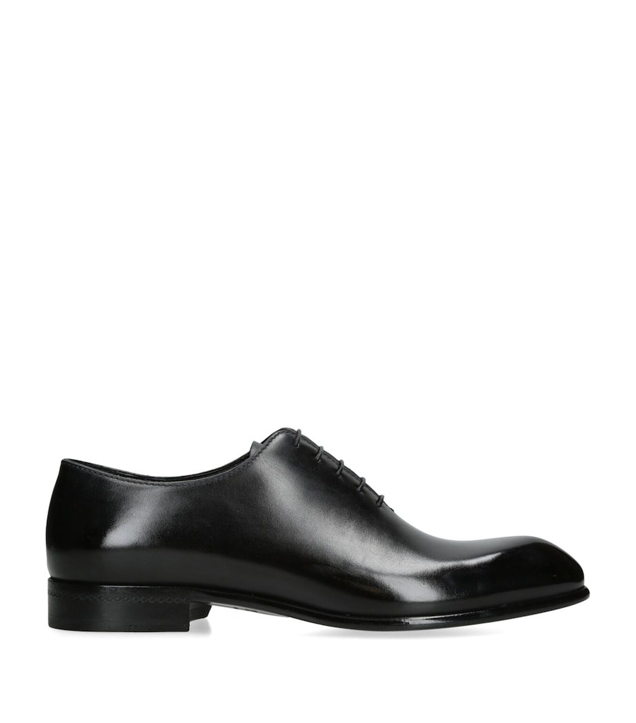 Zegna Leather Vienna Oxford Shoes Black Image 1
