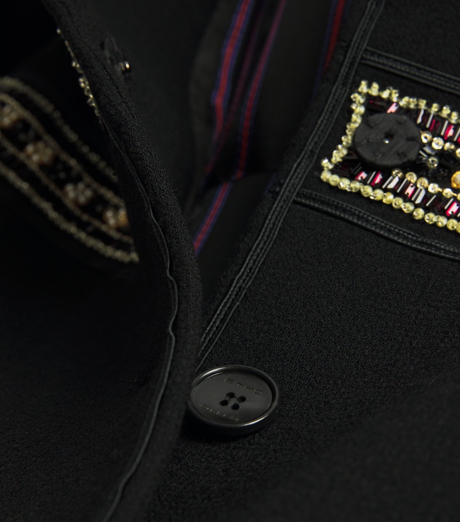 Wool Beaded Overcoat N0000 Image 5