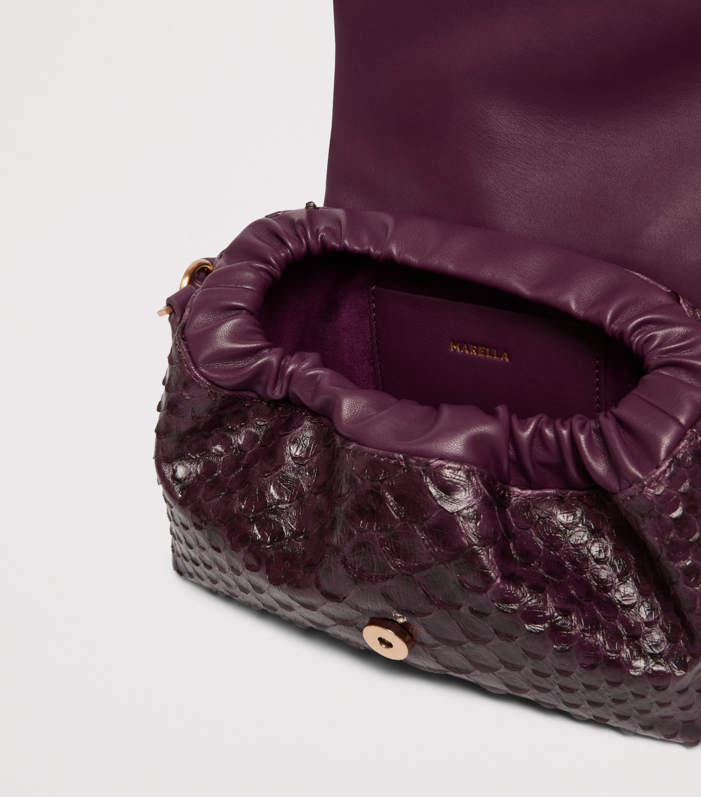 Marella Large Le Muse Clutch Bag Blackberry Image 4
