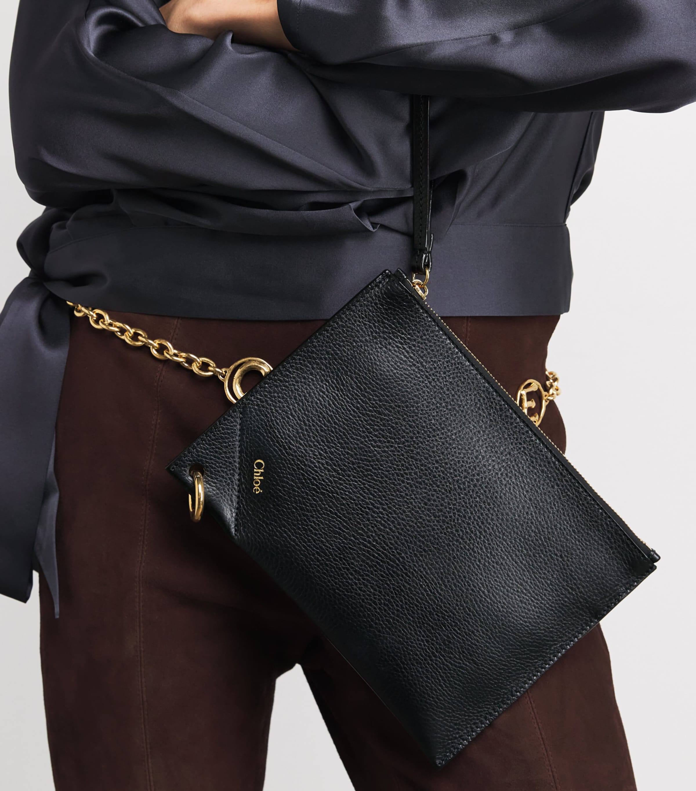 Leather Spin Pouch BLACK Image 2