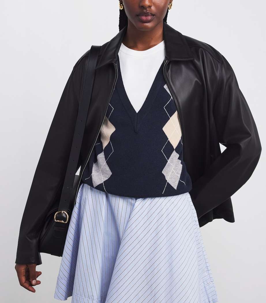 Wool-Cashmere Layered Sweater NAVY BLUE Image 6