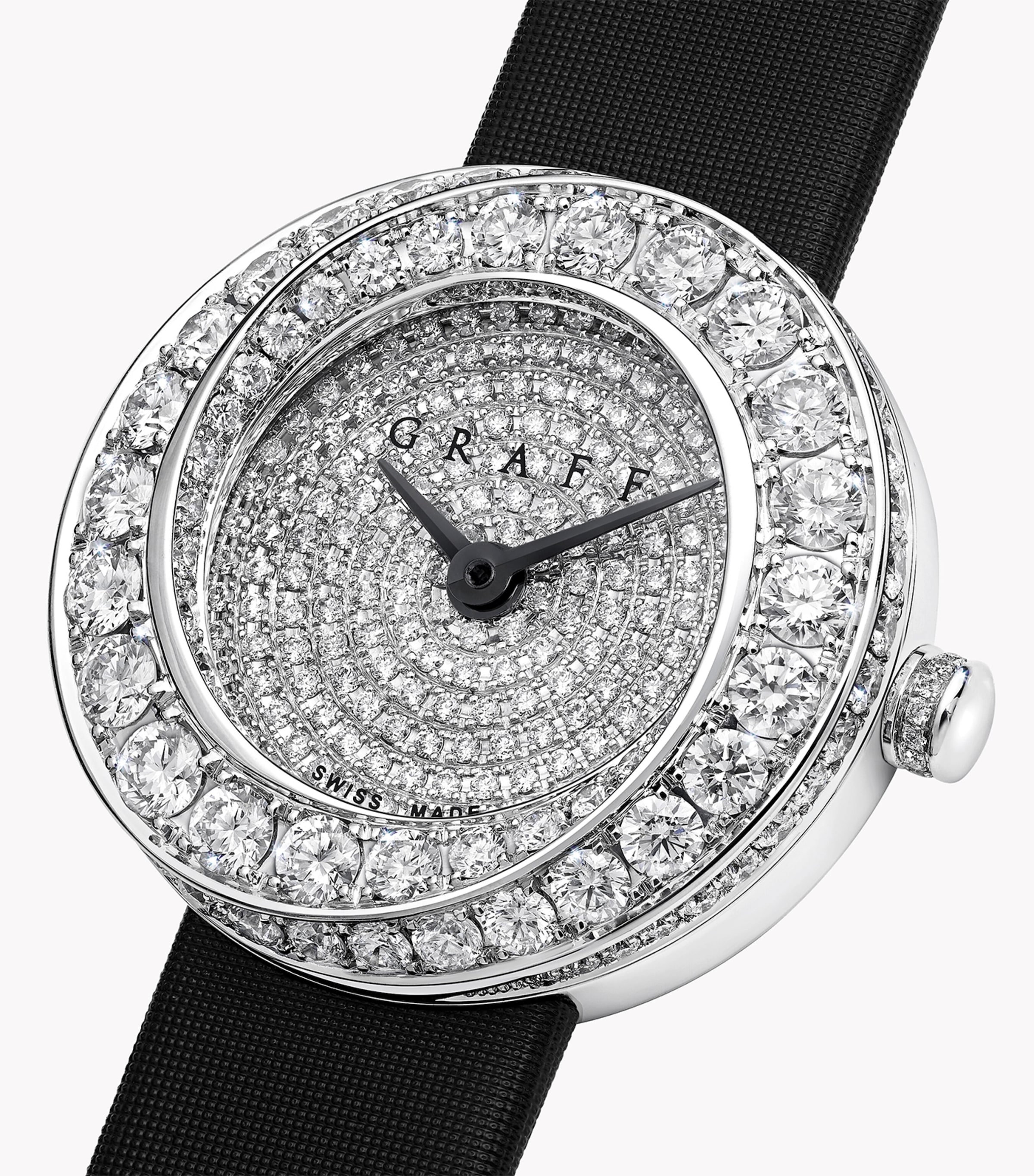 White Gold and Diamond Spiral Watch 23mm WHITE GOLD Image 2