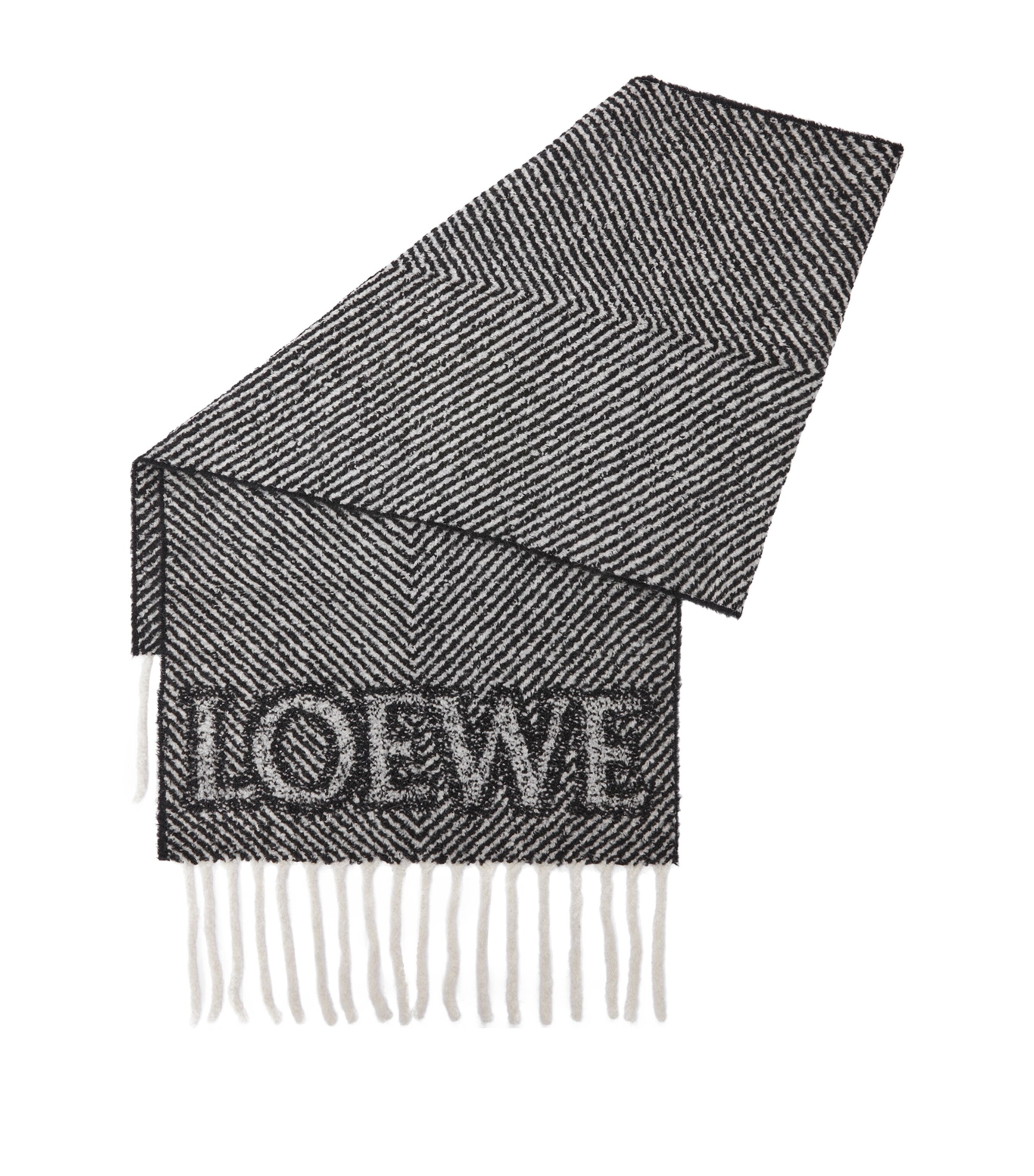 LOEWE ALPACA-BLEND LOGO SCARF
