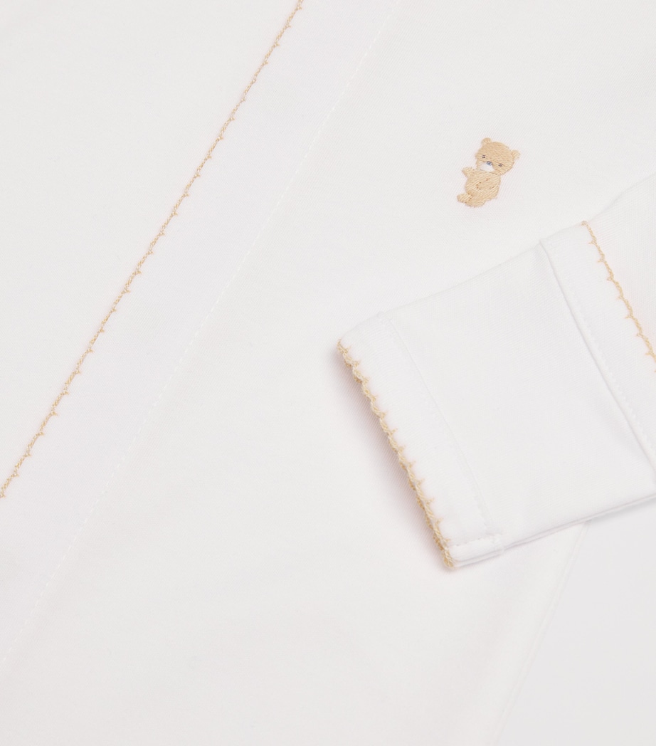 Pima Cotton Teddy All-In-One (0-12 Months) K188WHITE/ECRU Image 3