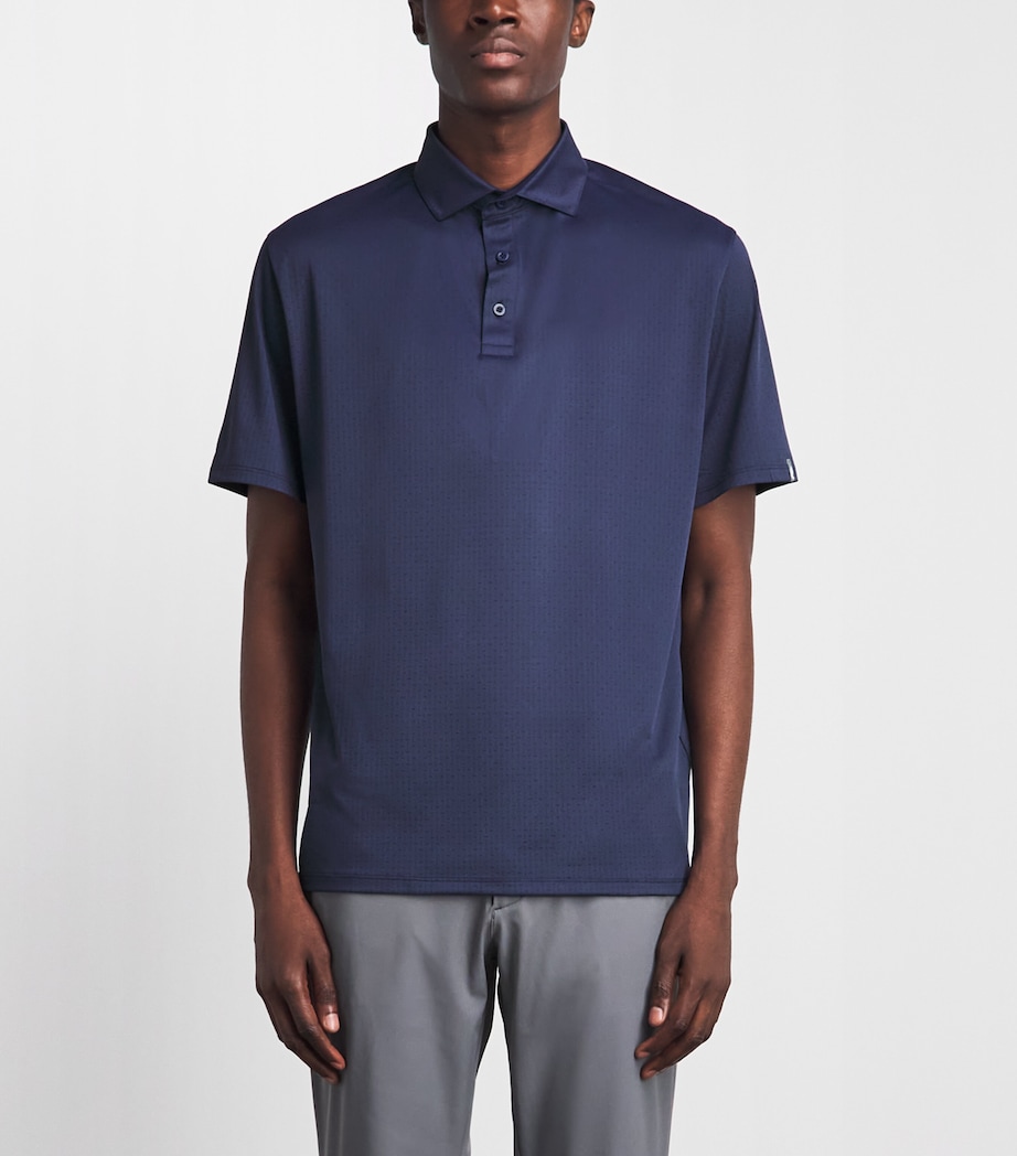 KJUS Mens Savin Structure Polo Shirt Atlanta Blue Image 4