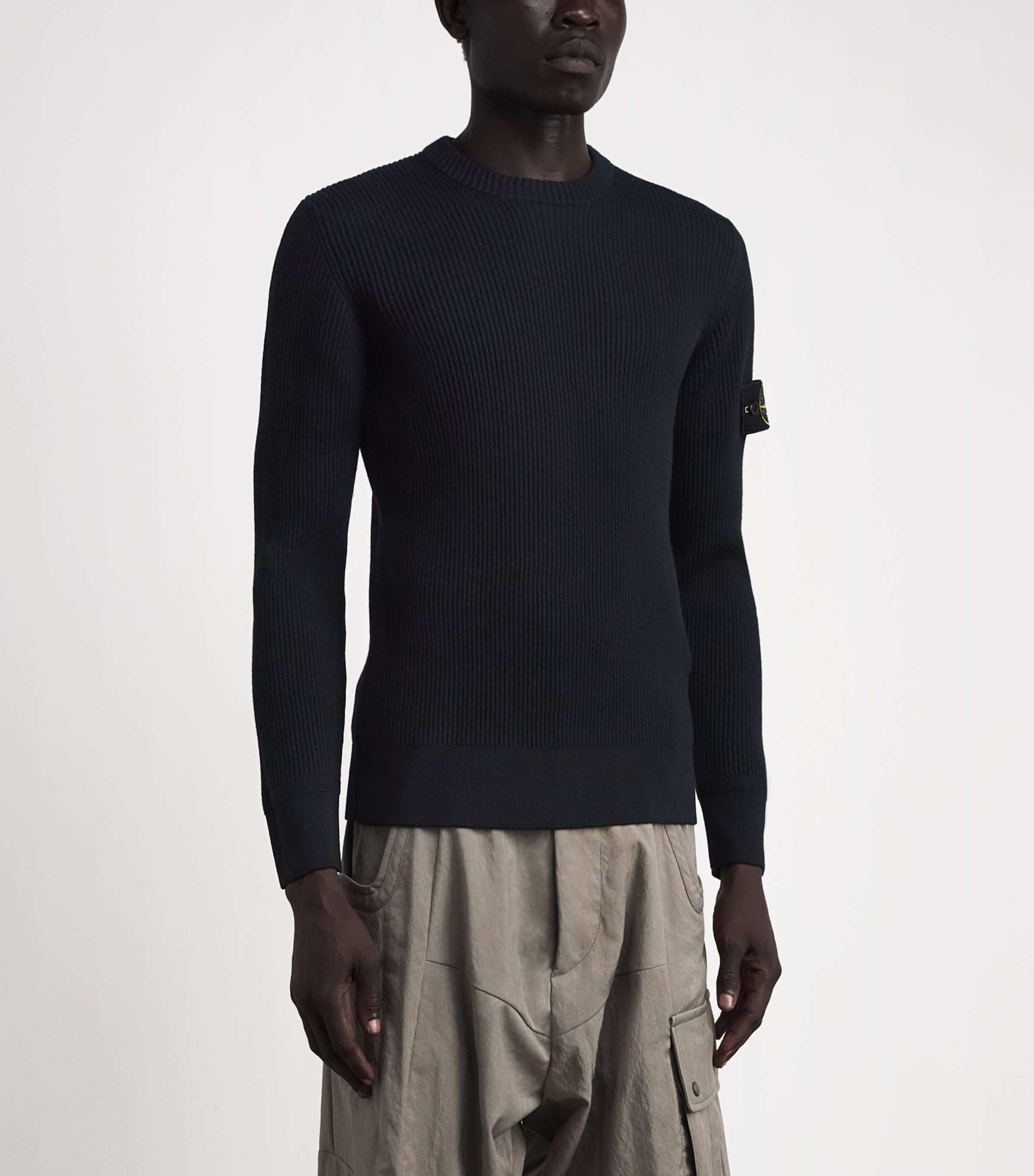 Stone Island Mens Wool Compass Sweater Image 4