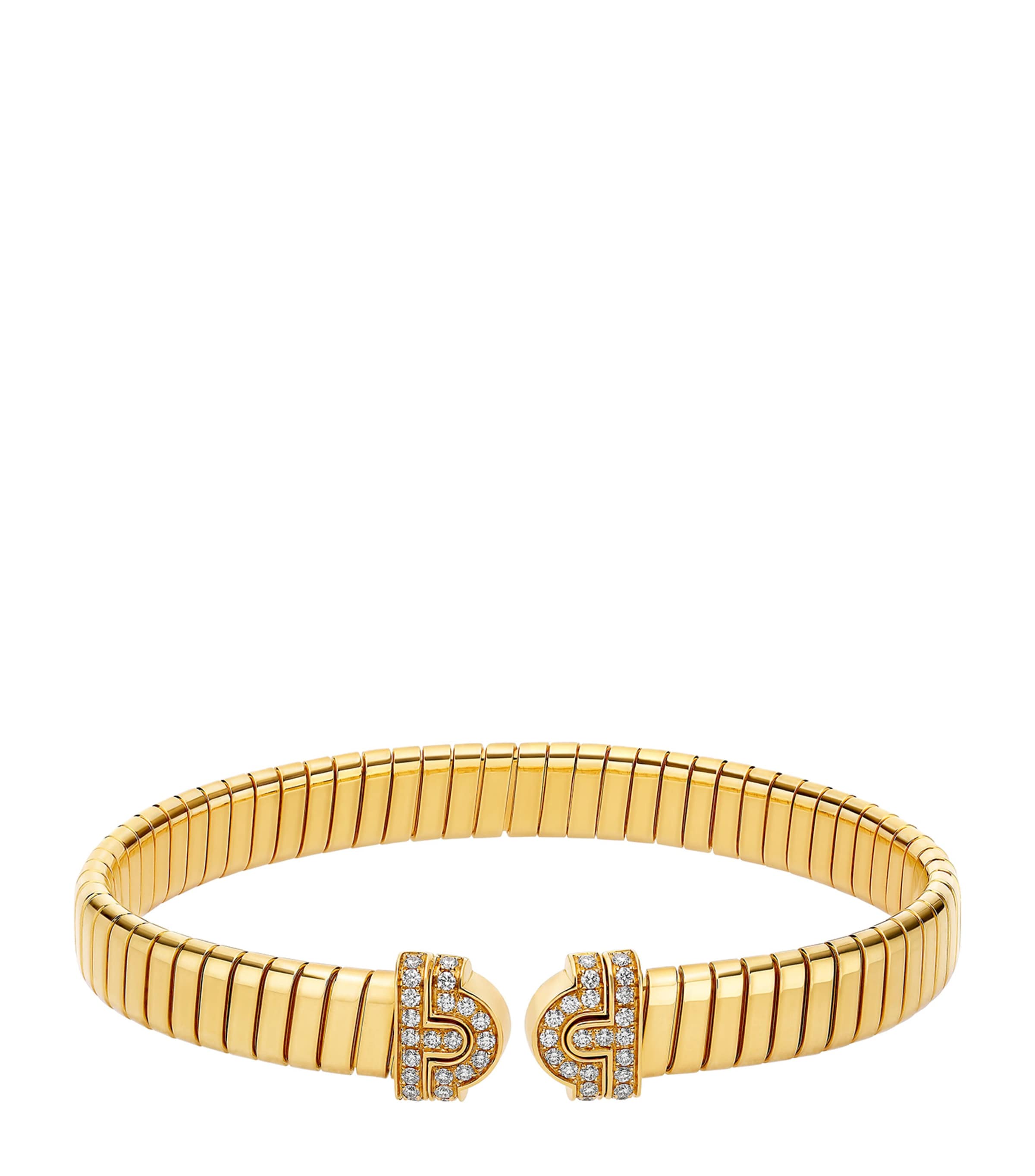 Yellow Gold and Diamond Tubogas Bangle YELLOW GOLD Image 1