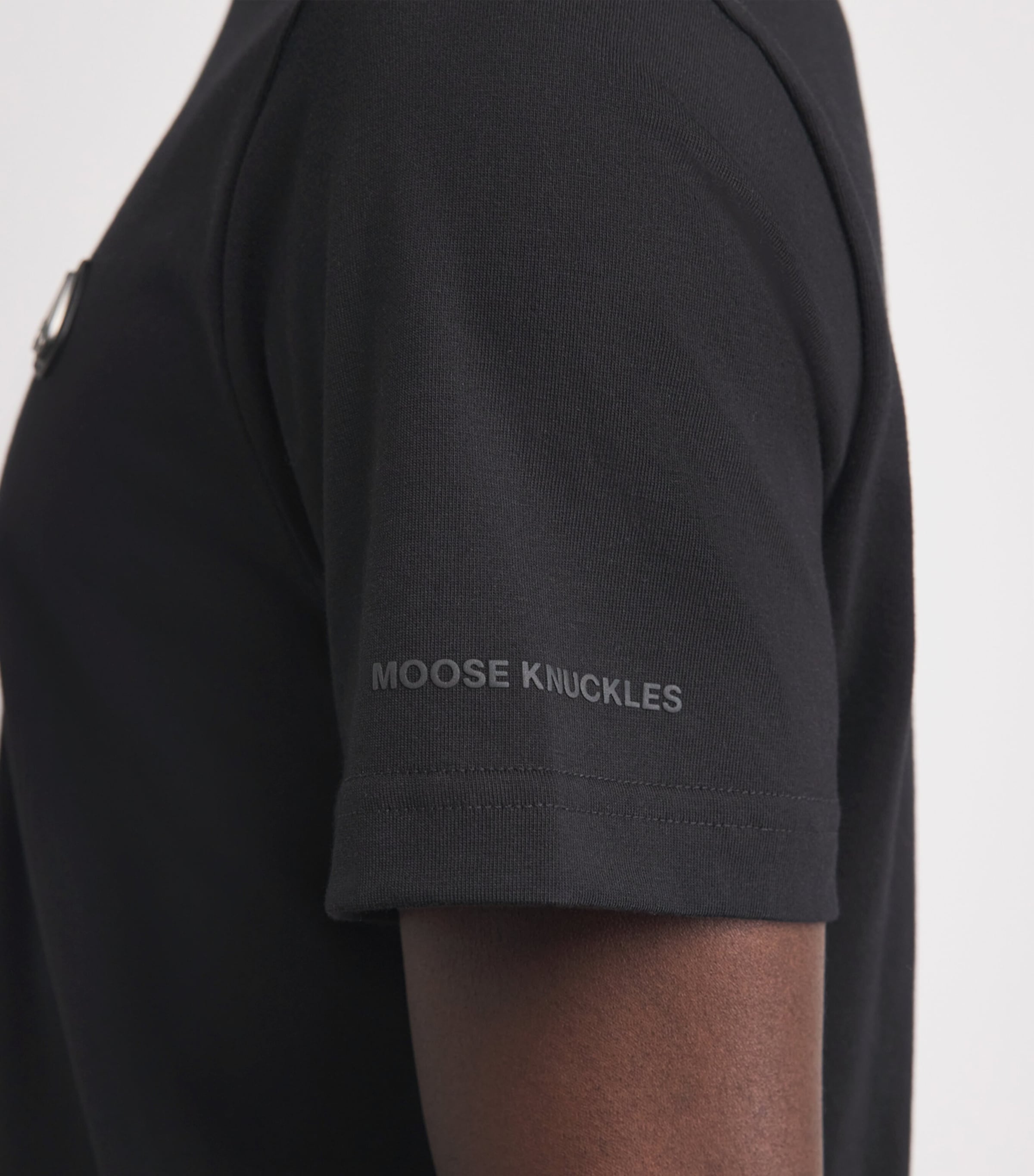 Moose Knuckles Mens Cotton Crescent T-Shirt Black Image 3