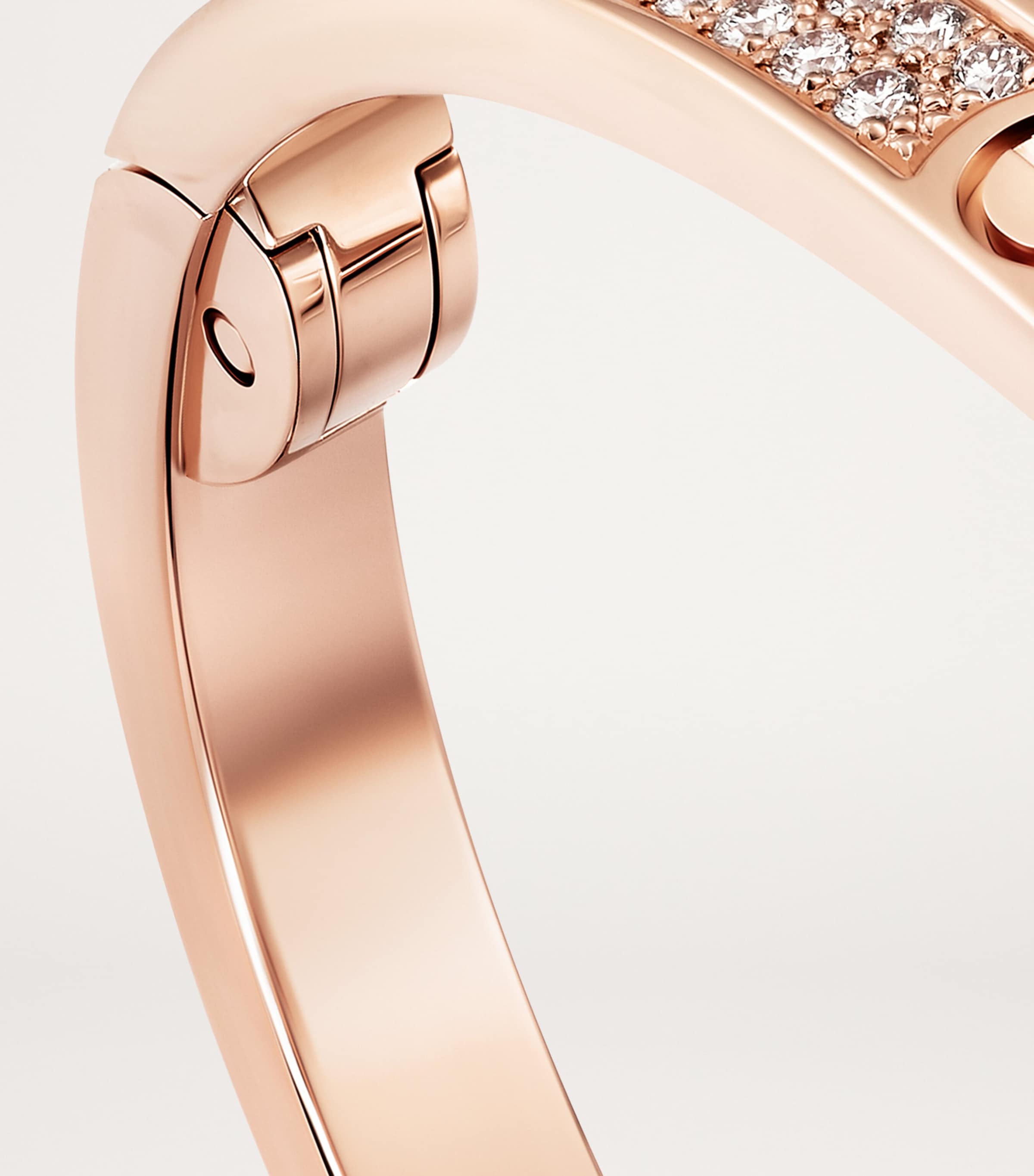 Rose Gold and Diamond LOVE Bracelet ROSE GOLD Image 3