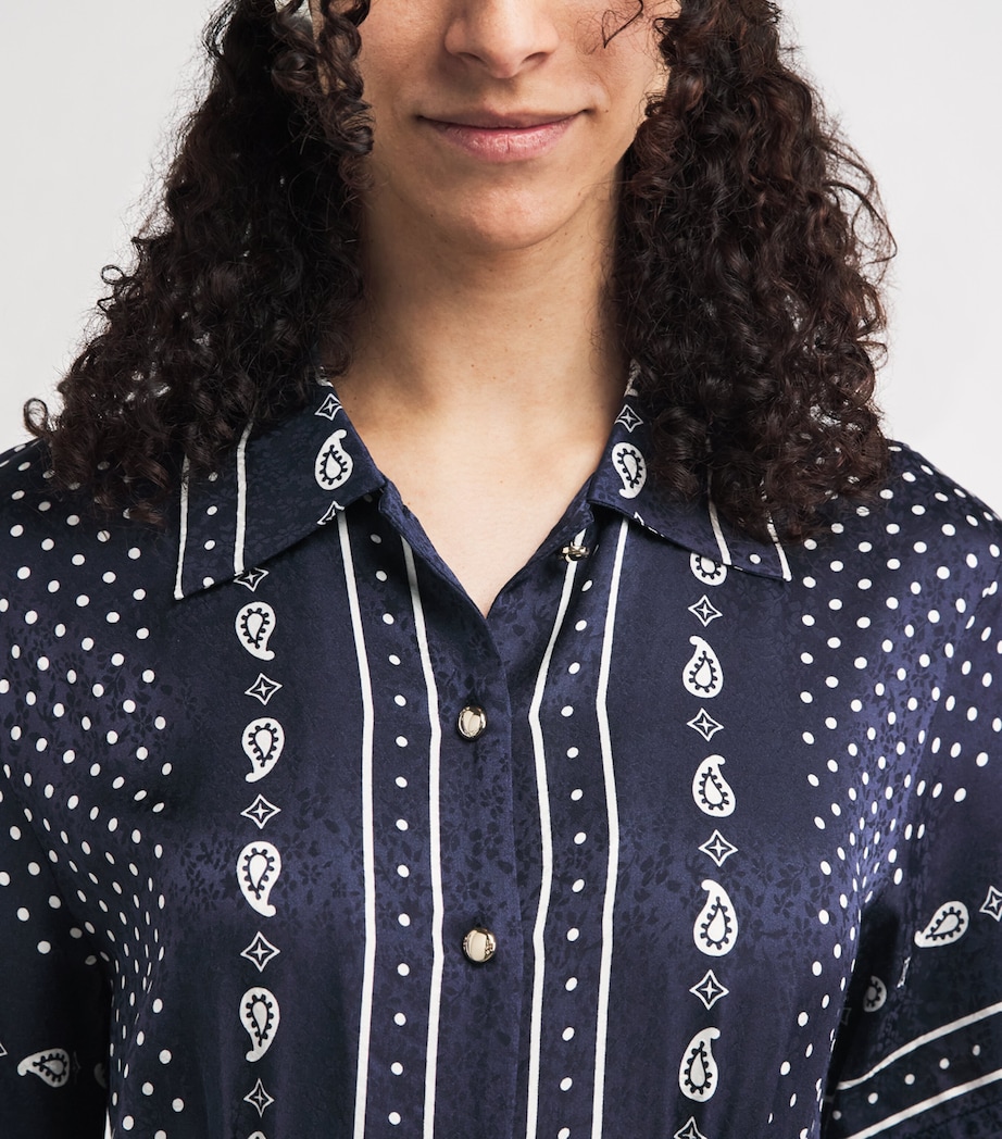 Printed Midi Dress NAVY POLKA DOT Image 5