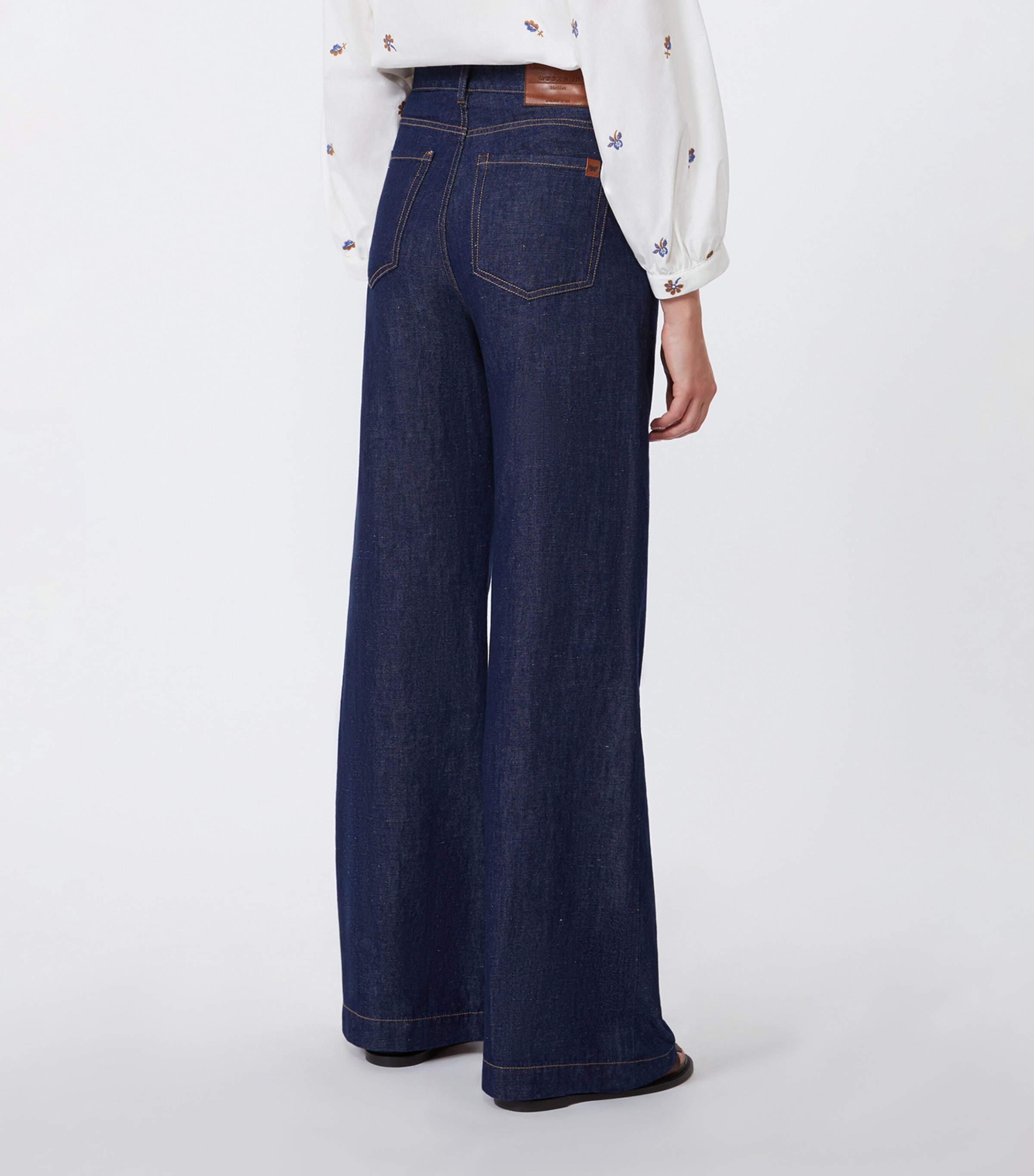 Weekend Max Mara Womens Wide-Leg Jeans Navy Image 4