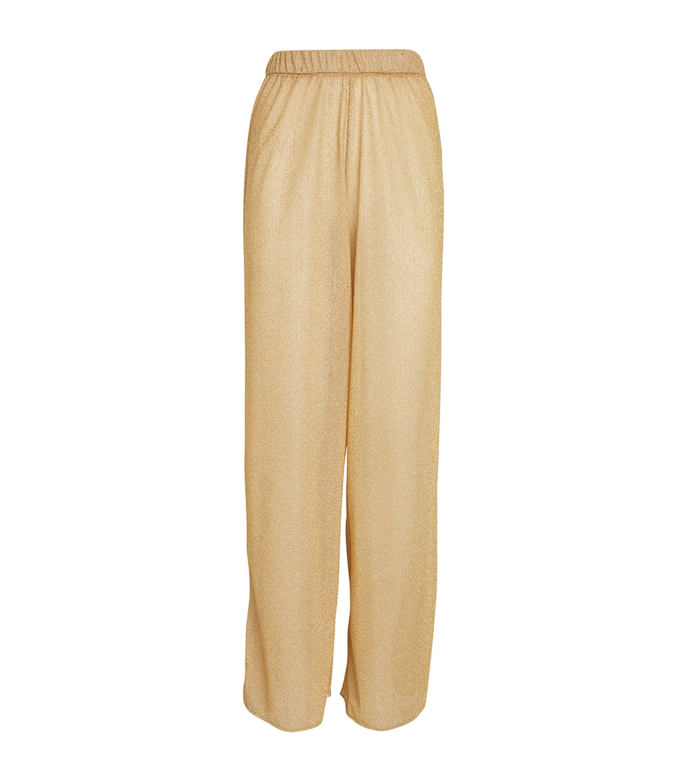 Oseree Semi-sheer Lumière Trousers In Beige