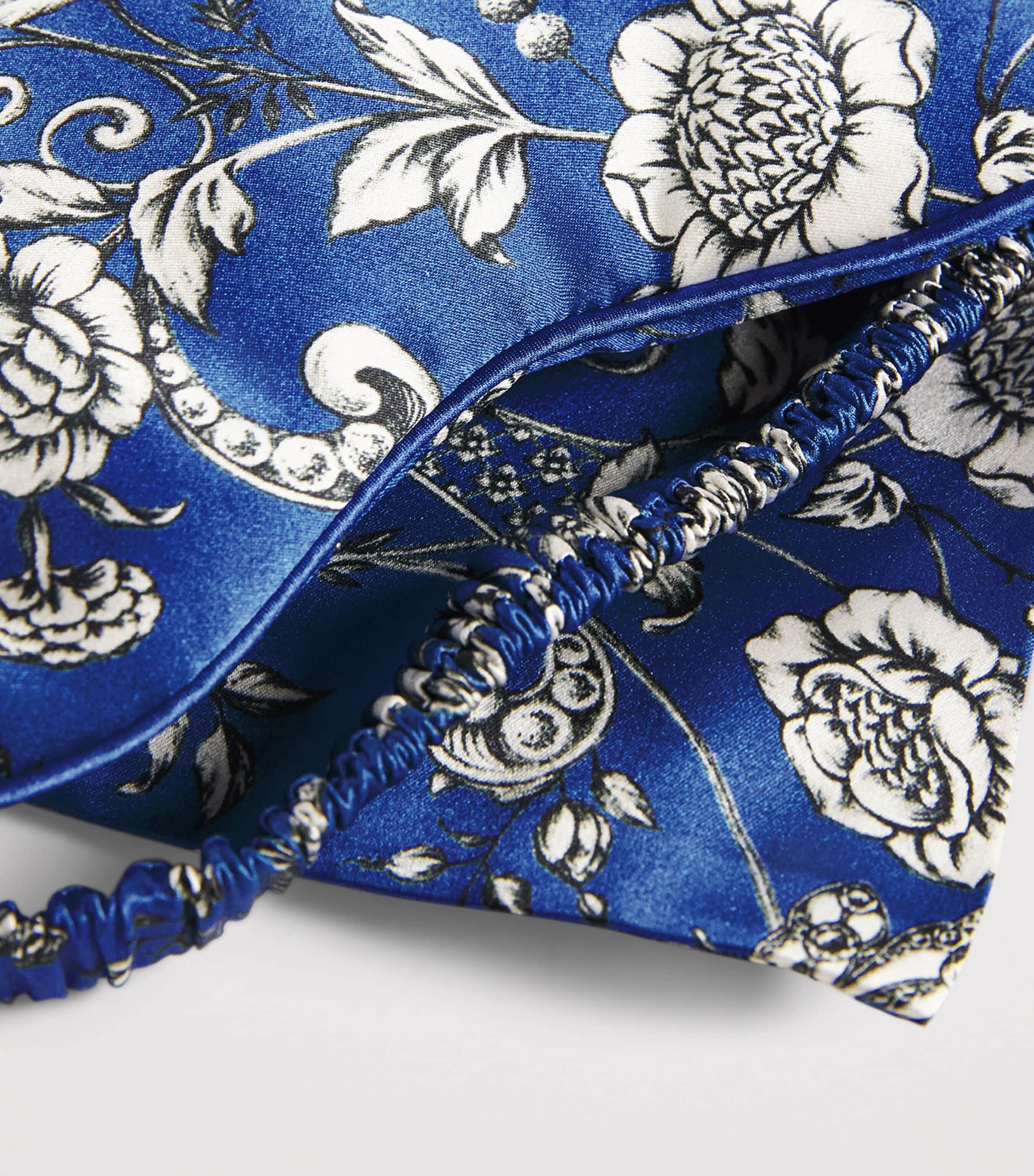 Silk Butterfly Print Sleep Mask BLUE Image 5