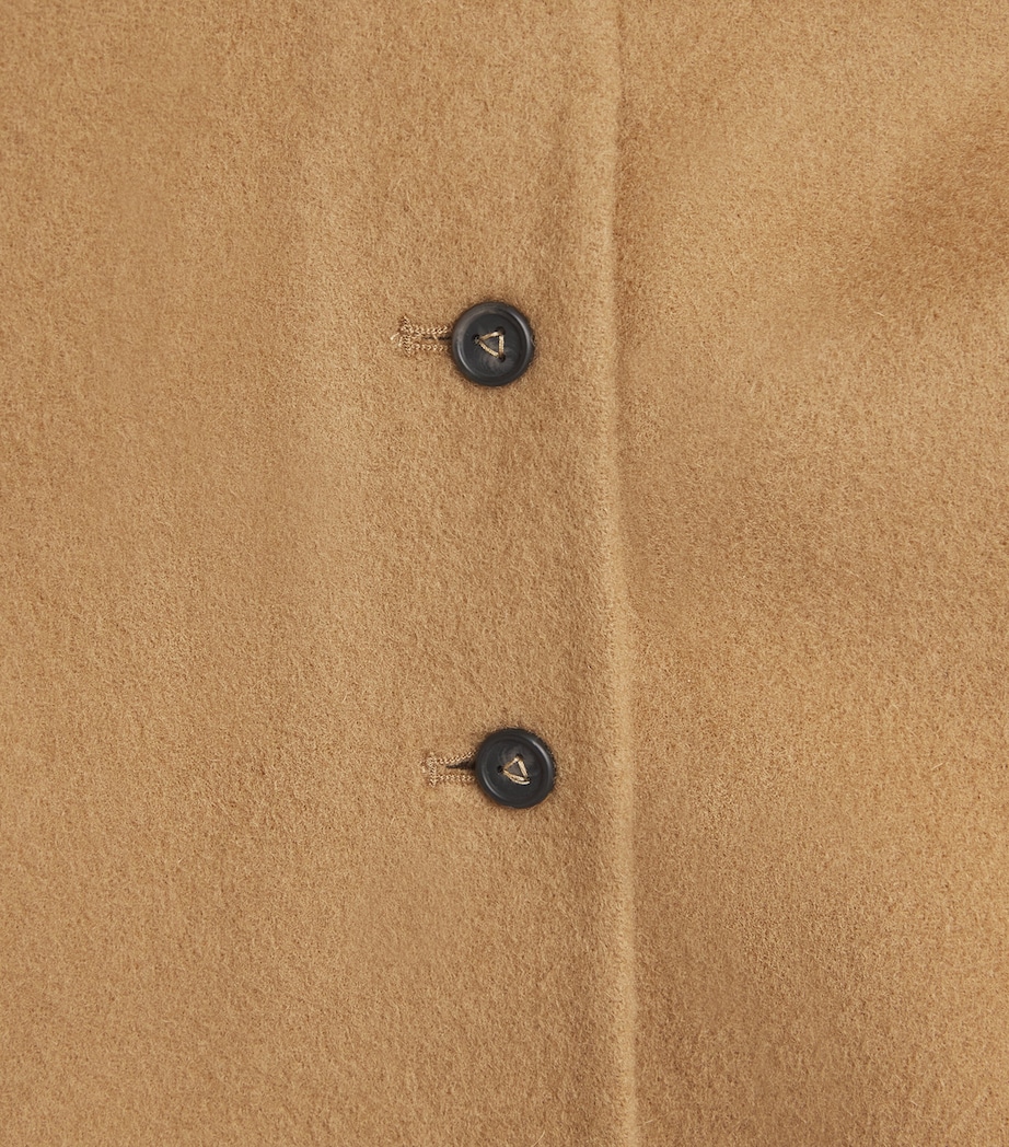 Source Unknown Womens Wool Nuage Scarf Coat Tan Image 6