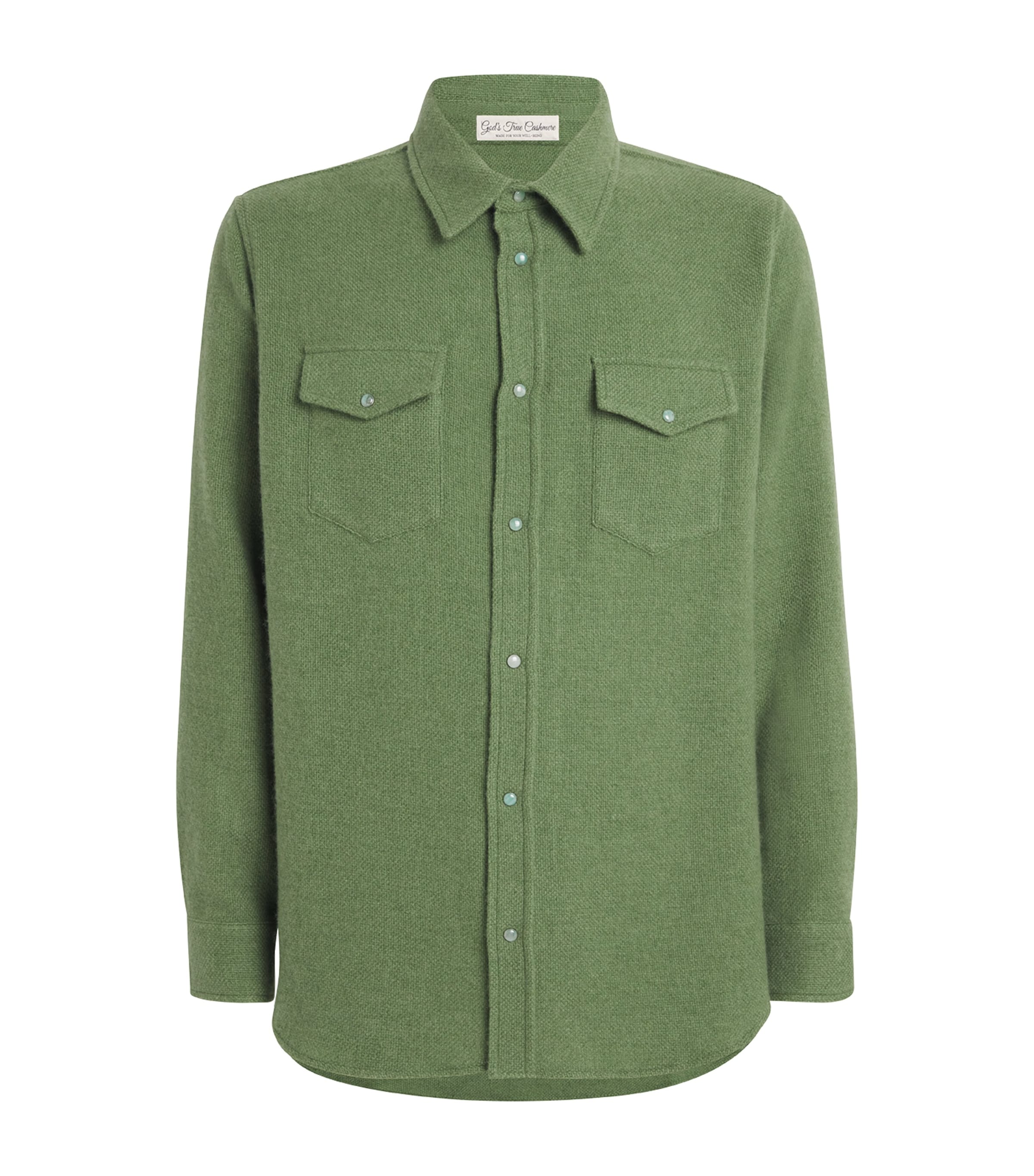 Unisex Cashmere and Emerald Willow Green Shirt EMERALD Image 1