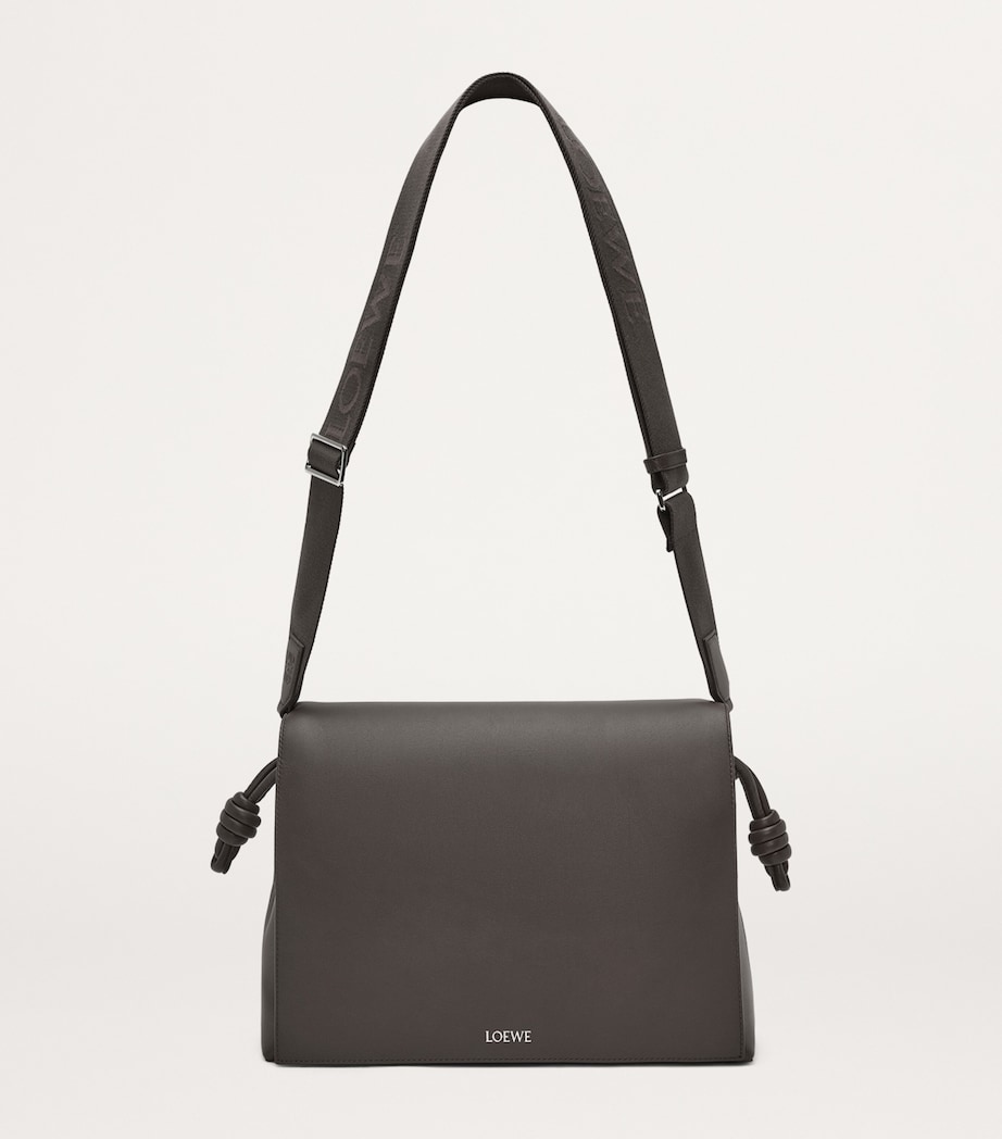 Leather Flamenco Satchel DARK GREY Image 6