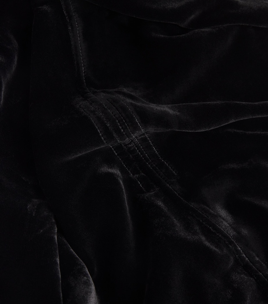 Velvet One-Shoulder Athena Gown 09 BLACK Image 5