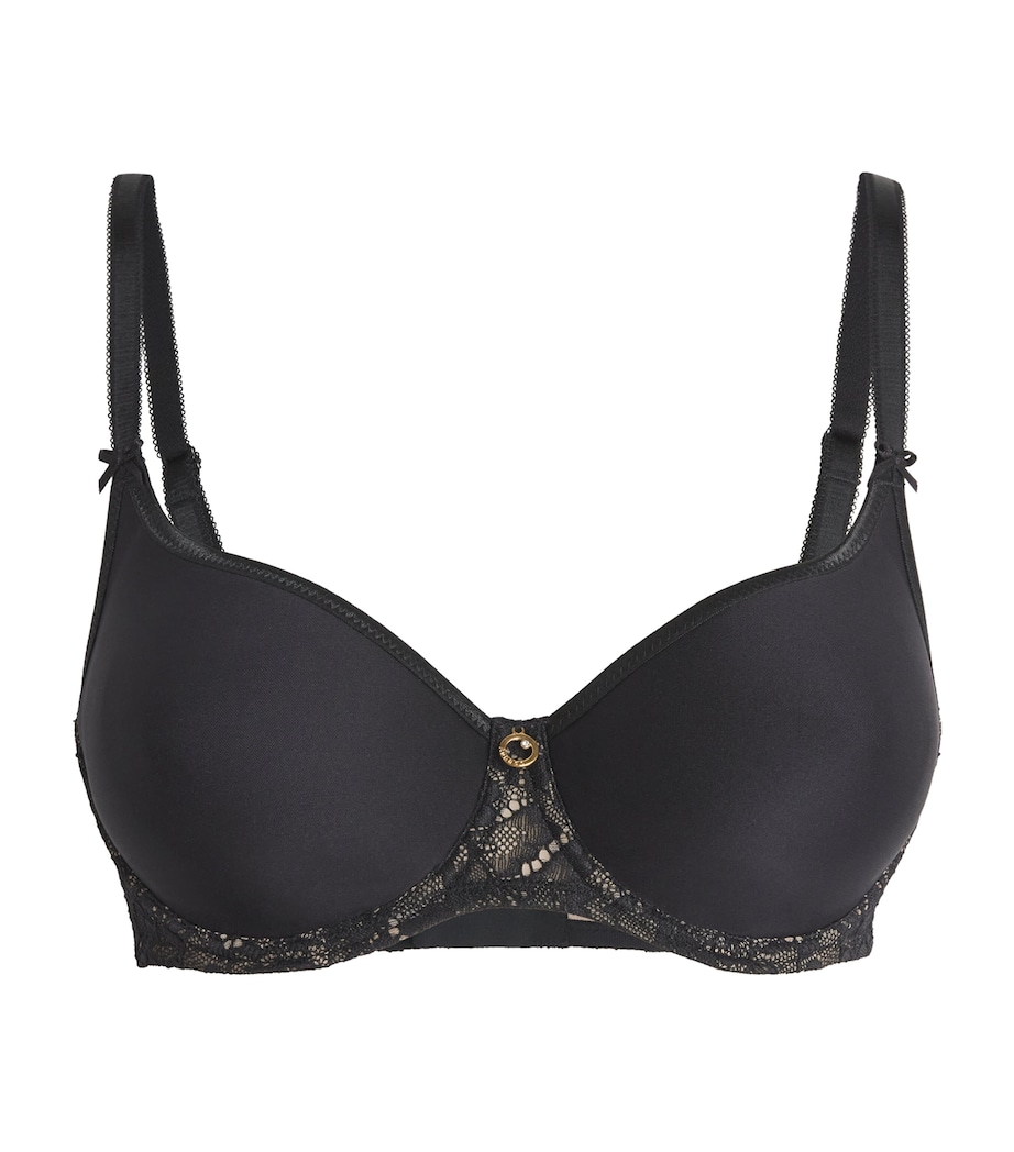 Lace-Trim Rosessence T-Shirt Bra BLACK Image 1