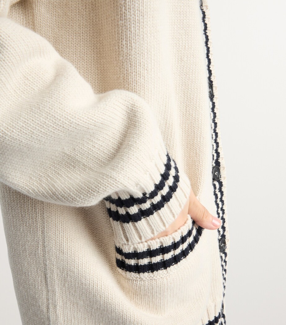 Wool-Cashmere Varsity Cardigan F0304 Image 2