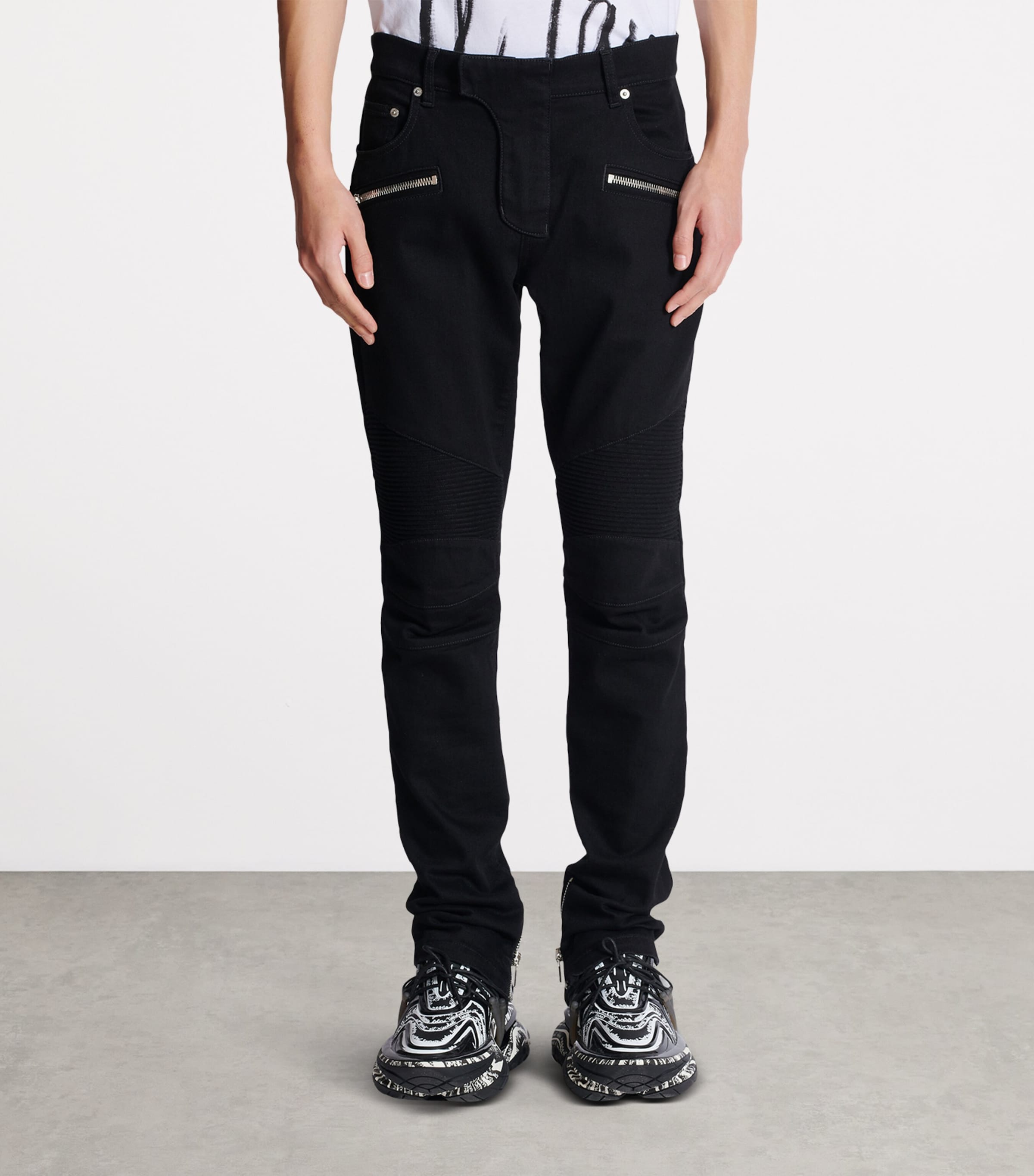 Slim Biker Jeans 0PA NOIR Image 4