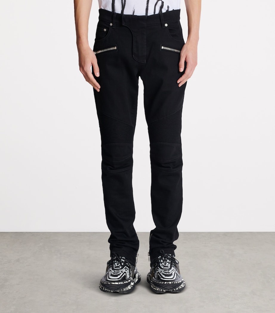 Slim Biker Jeans 0PA NOIR Image 4