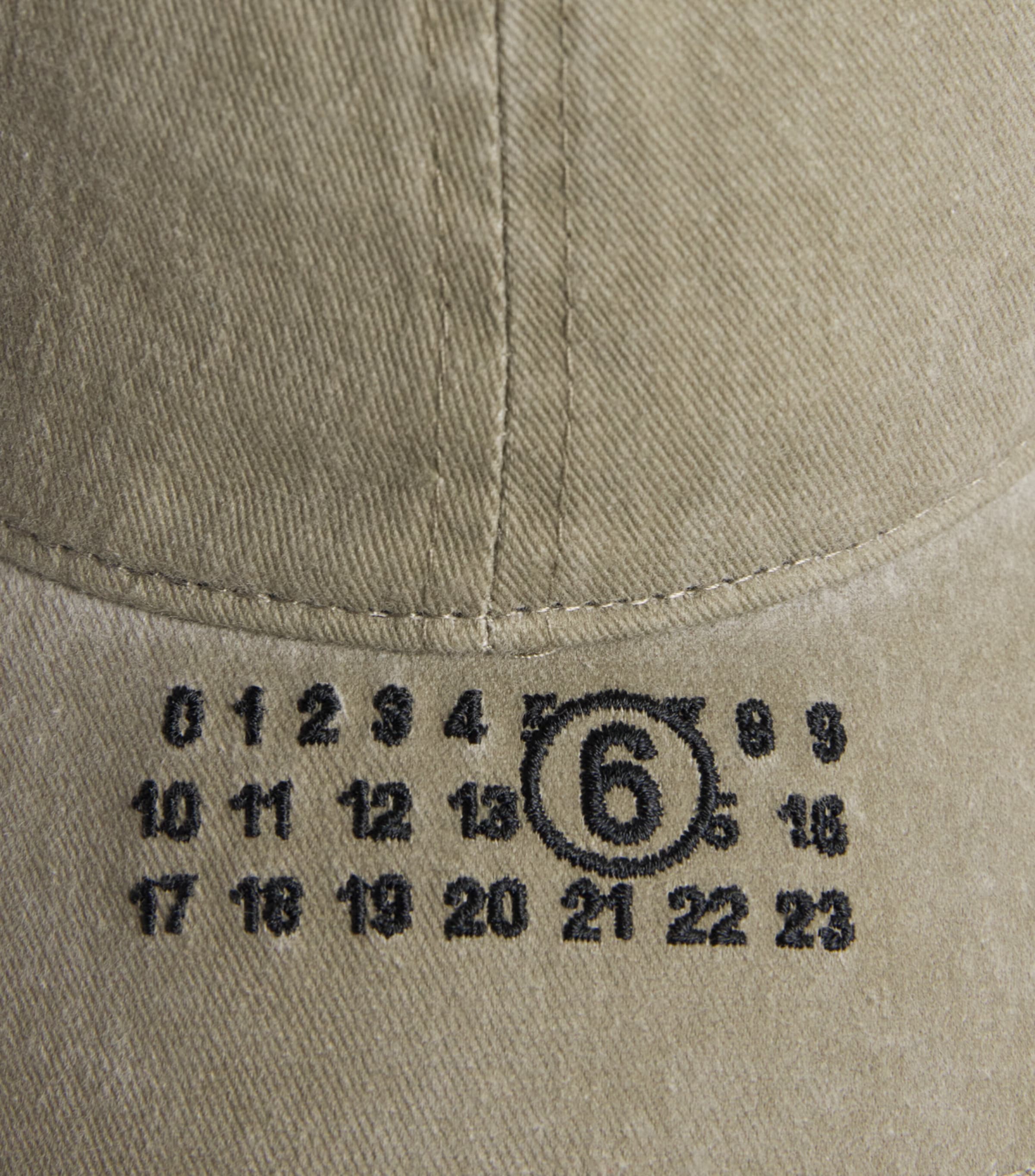 MM6 Maison Margiela Cotton Logo Baseball Cap Khaki Image 4