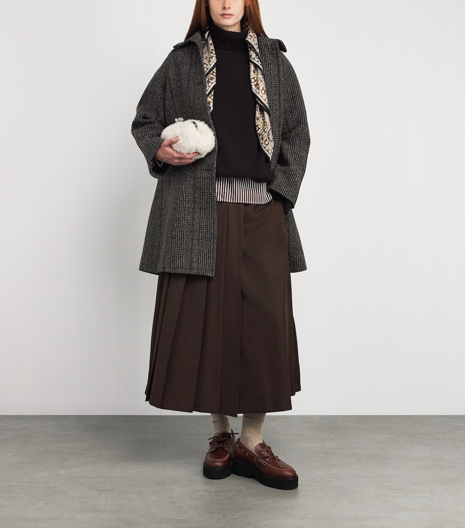 Prince of Wales Check Coat CHOCOLATE Image 2