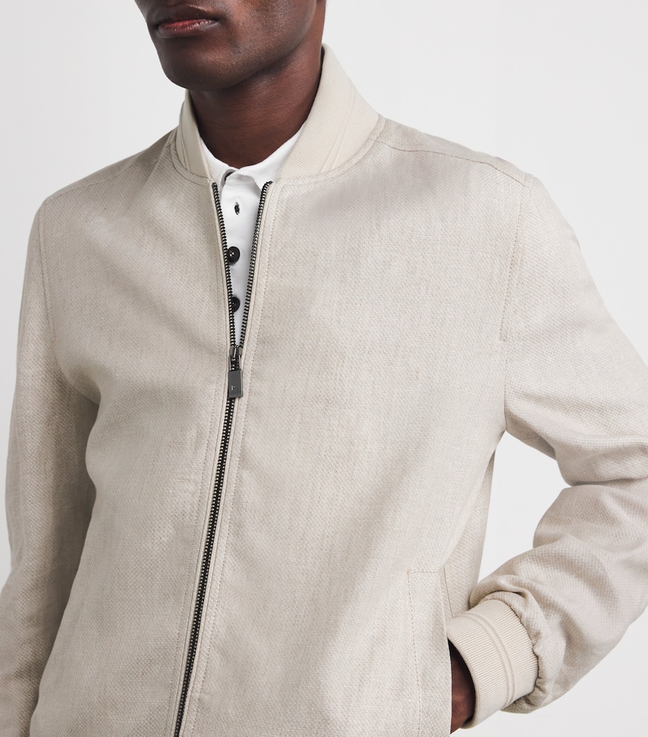 Linen Bomber Jacket 35 NATURAL Image 6