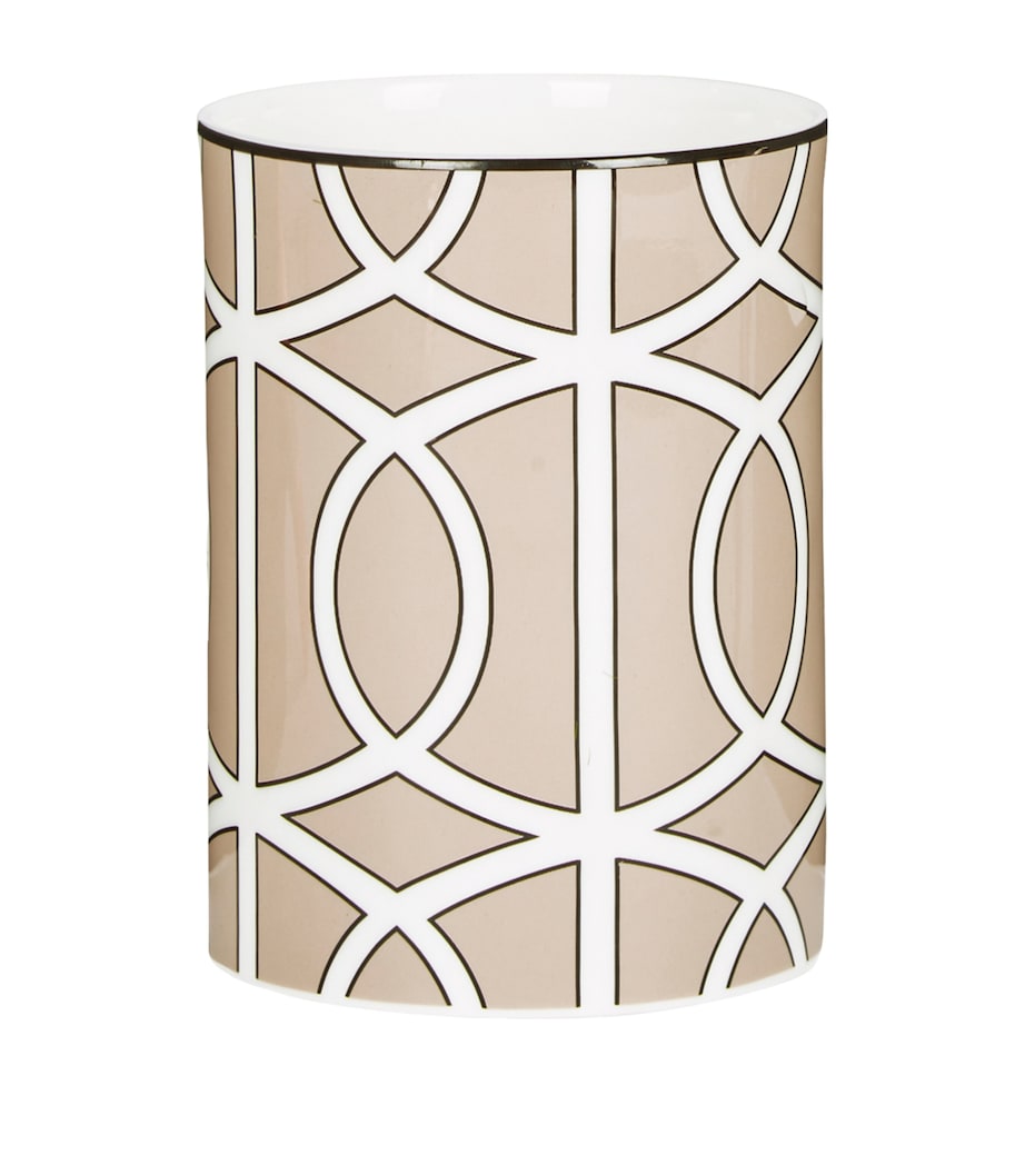 Bone China Loop Vase (11.5cm) TRUFFLE/WHITE Image 1
