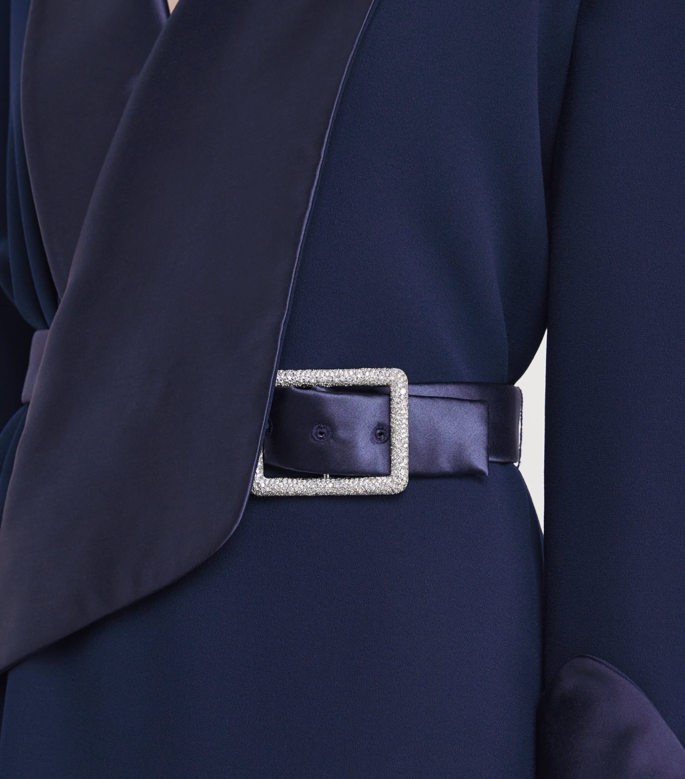 Crepe Belted Gown 39/NIGHT BLUE Image 4