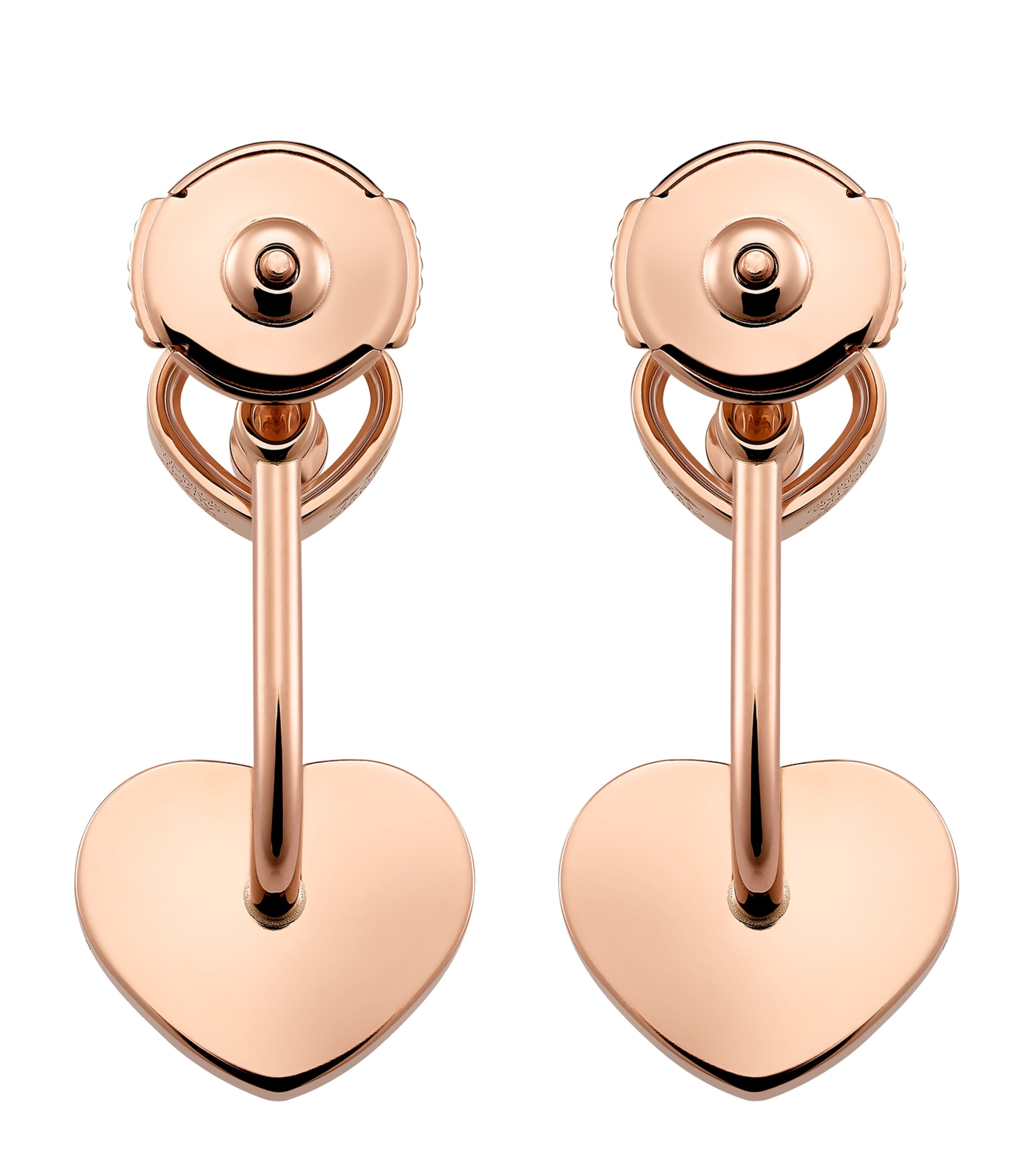 Rose Gold, Diamond and Mother-of-Pearl Happy Hearts Earrings 18K ROSE GOLD Image 2