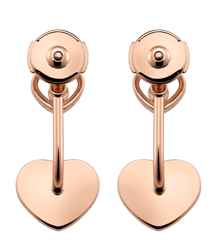 Rose Gold, Diamond and Mother-of-Pearl Happy Hearts Earrings 18K ROSE GOLD Image 2