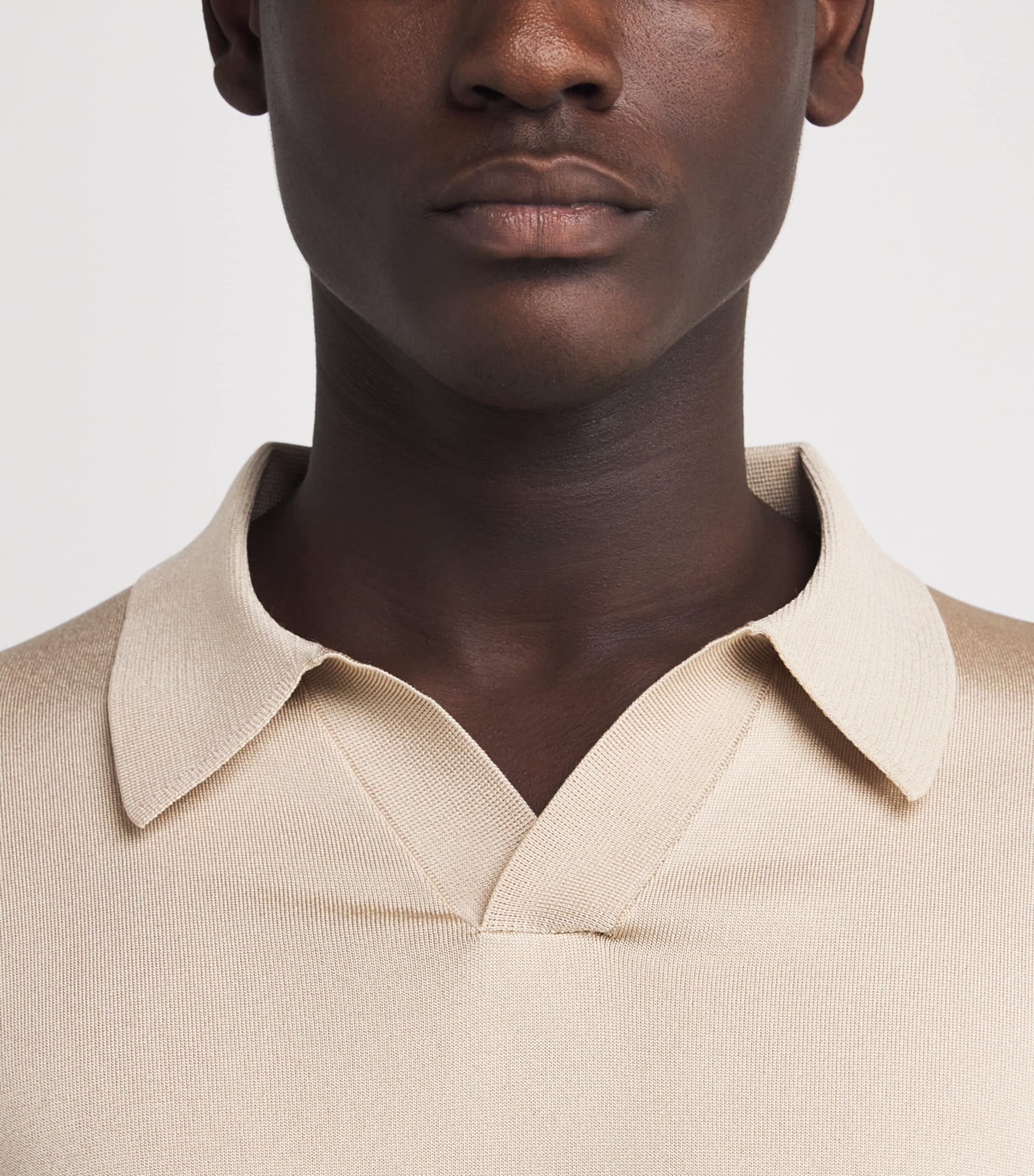 Knitted Polo Shirt BEIGE Image 6