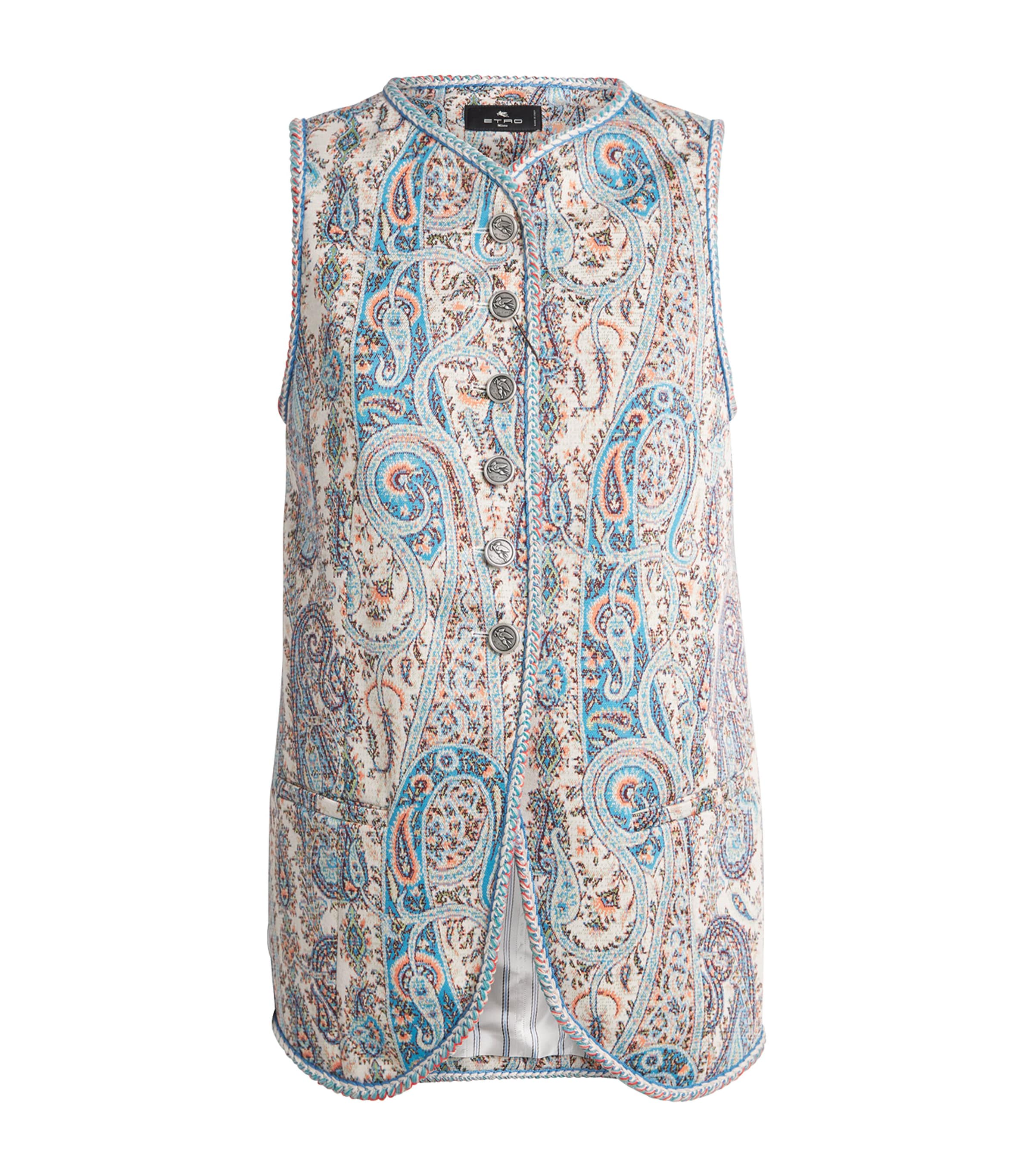 Paisley Single-Breasted Waistcoat S9880 Image 1