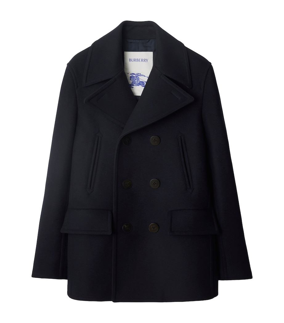 Wool Pea Coat NAVY Image 1