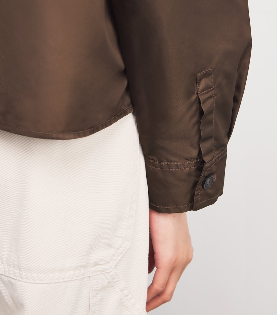 Pocket-Detail Bomber Jacket CHOCOLATE Image 6