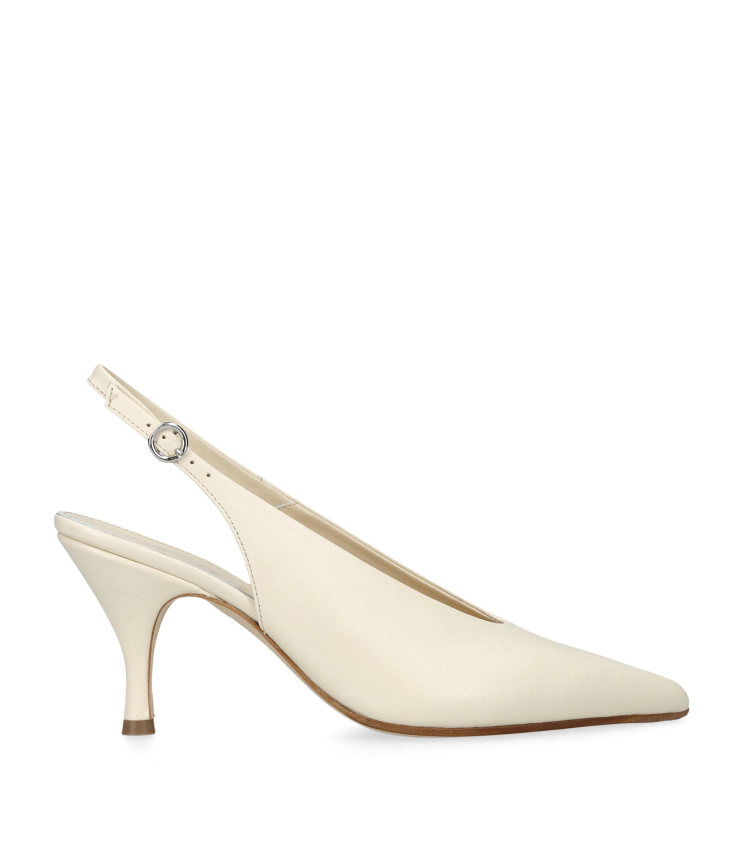 aeyde Leather Carla Slingback Pumps 75 Cream Image 1