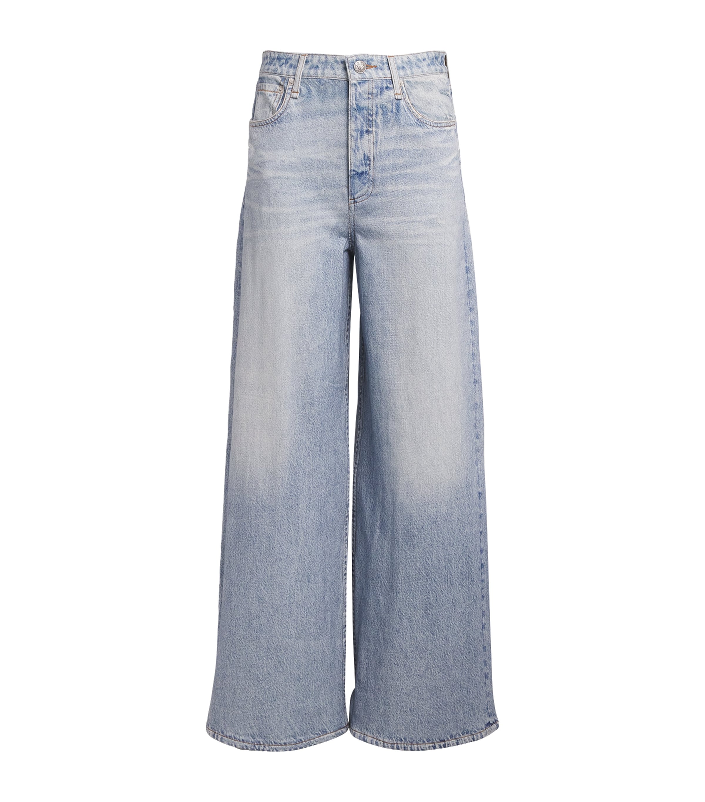 Rag & Bone Cropped Miramar Sofie Wide-leg Jeans In Blue