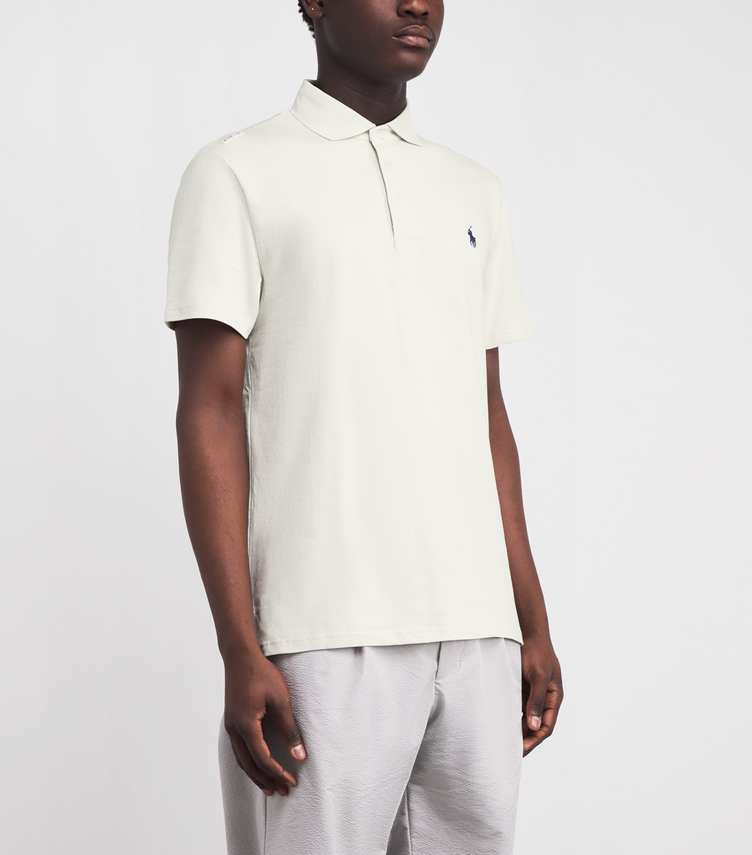 Stretch-Cotton Tailored Fit Performance Polo Shirt STONE PEBBLE Image 3