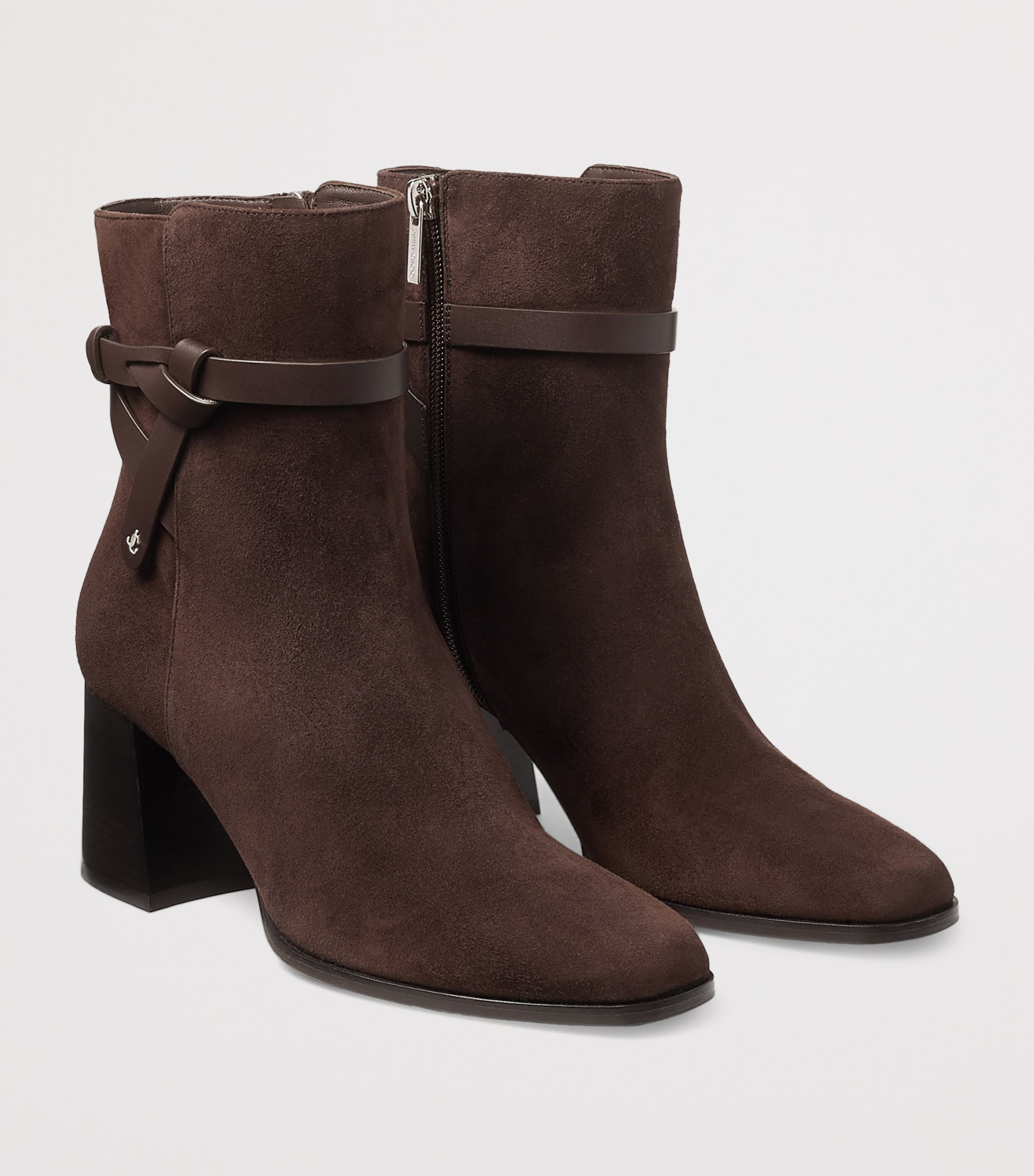 Lawton AB 65 Suede Heeled Boots CHOCOLATE/CHOCOLATE Image 4
