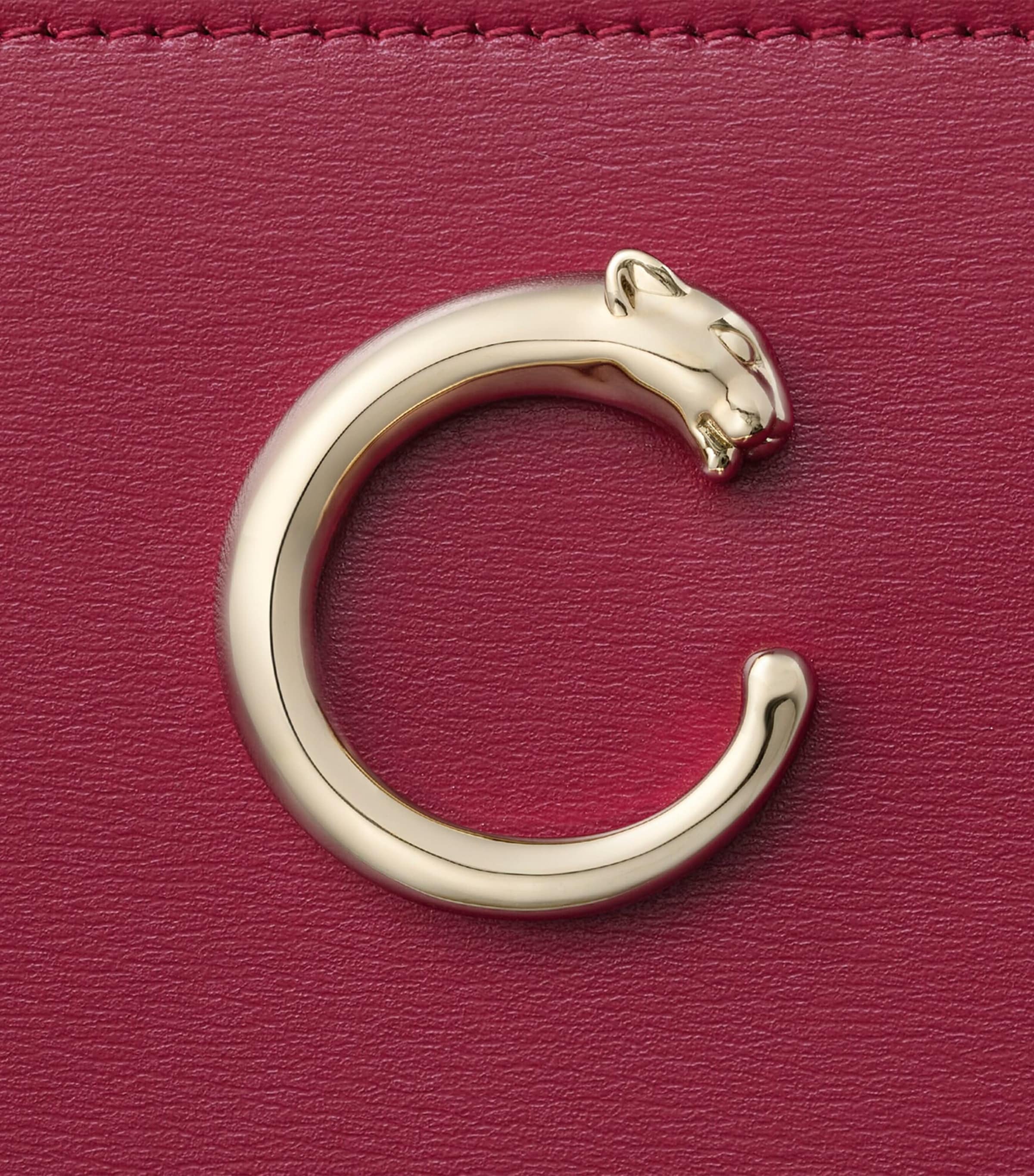 Calfskin Panthère de Cartier Wallet CHERRY RED Image 2