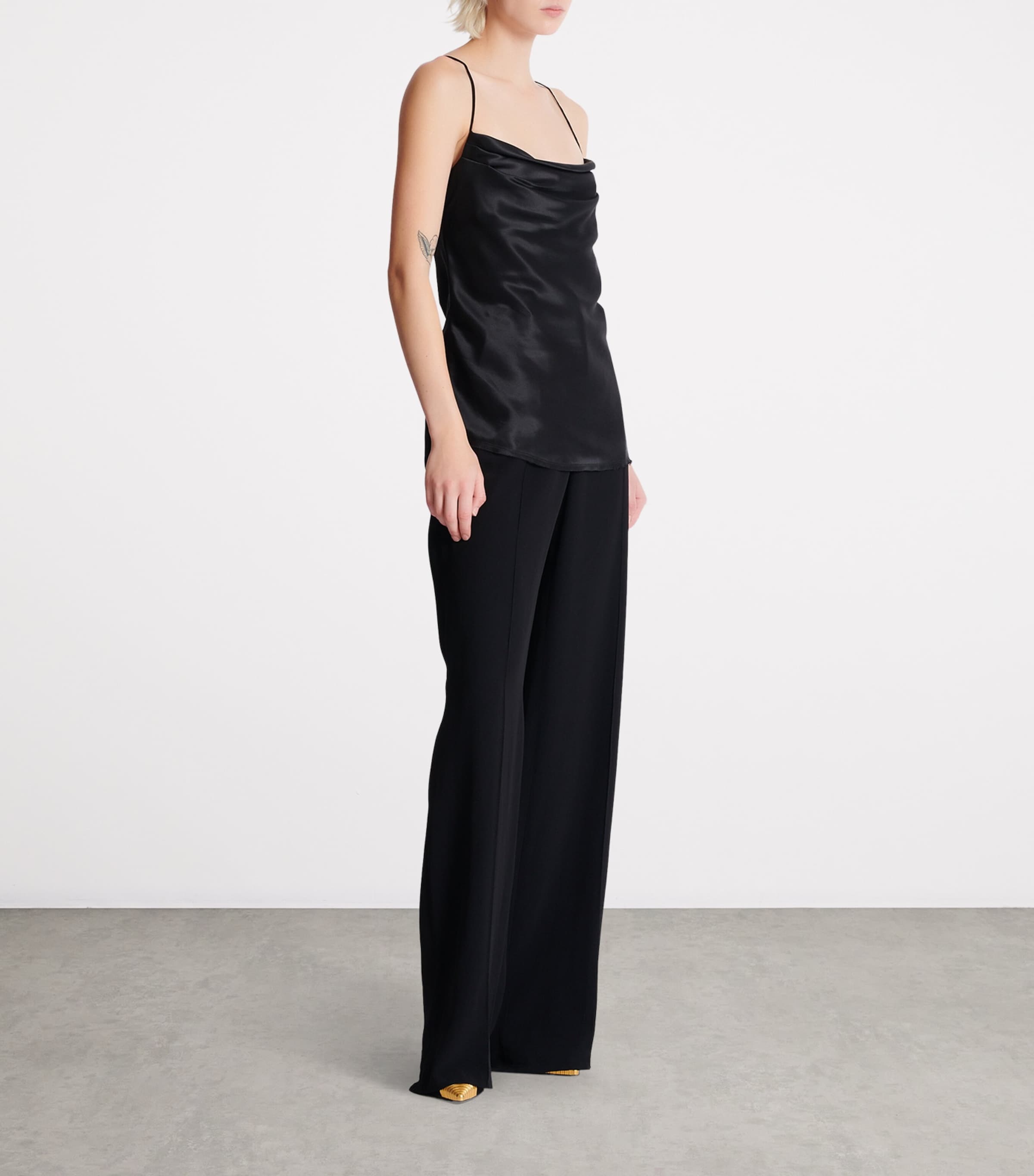 Silk Draped Top 0PA NOIR Image 6