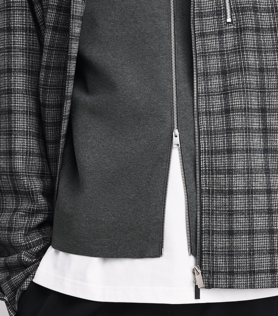 Sandro Paris Mens Zip-Up Cardigan Grey Image 3