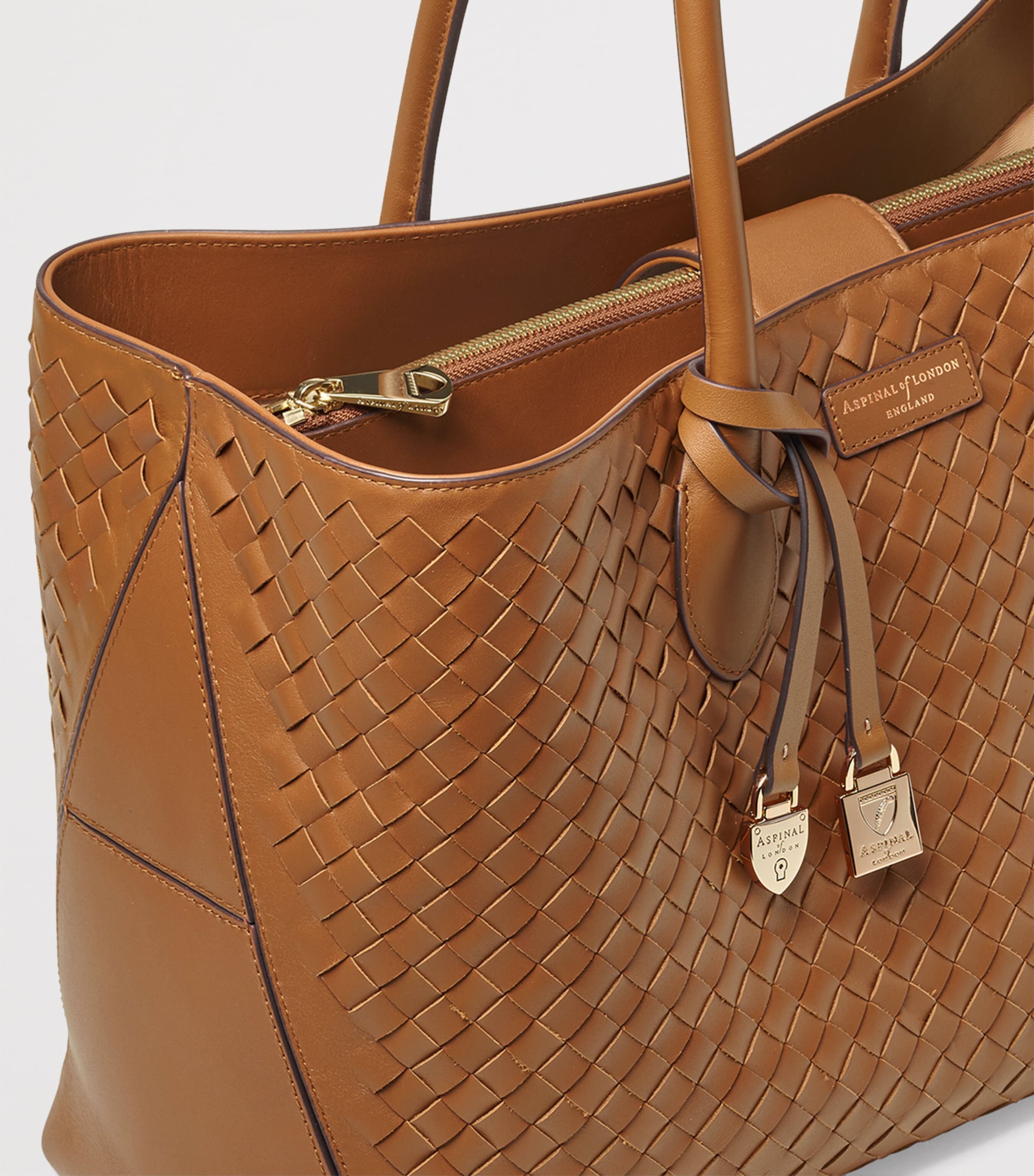 Leather London Tote Bag TAN Image 4