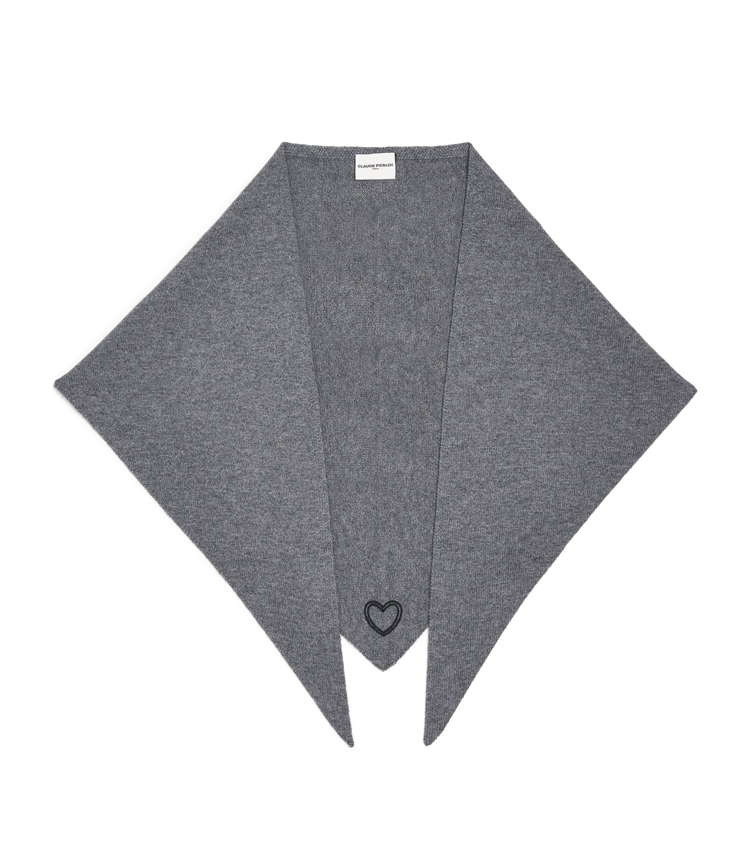 Claudie Pierlot Wool-cashmere Scarf In Blue