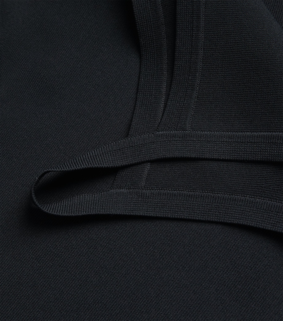 Stretch-Knit Maxi Dress BLACK Image 5