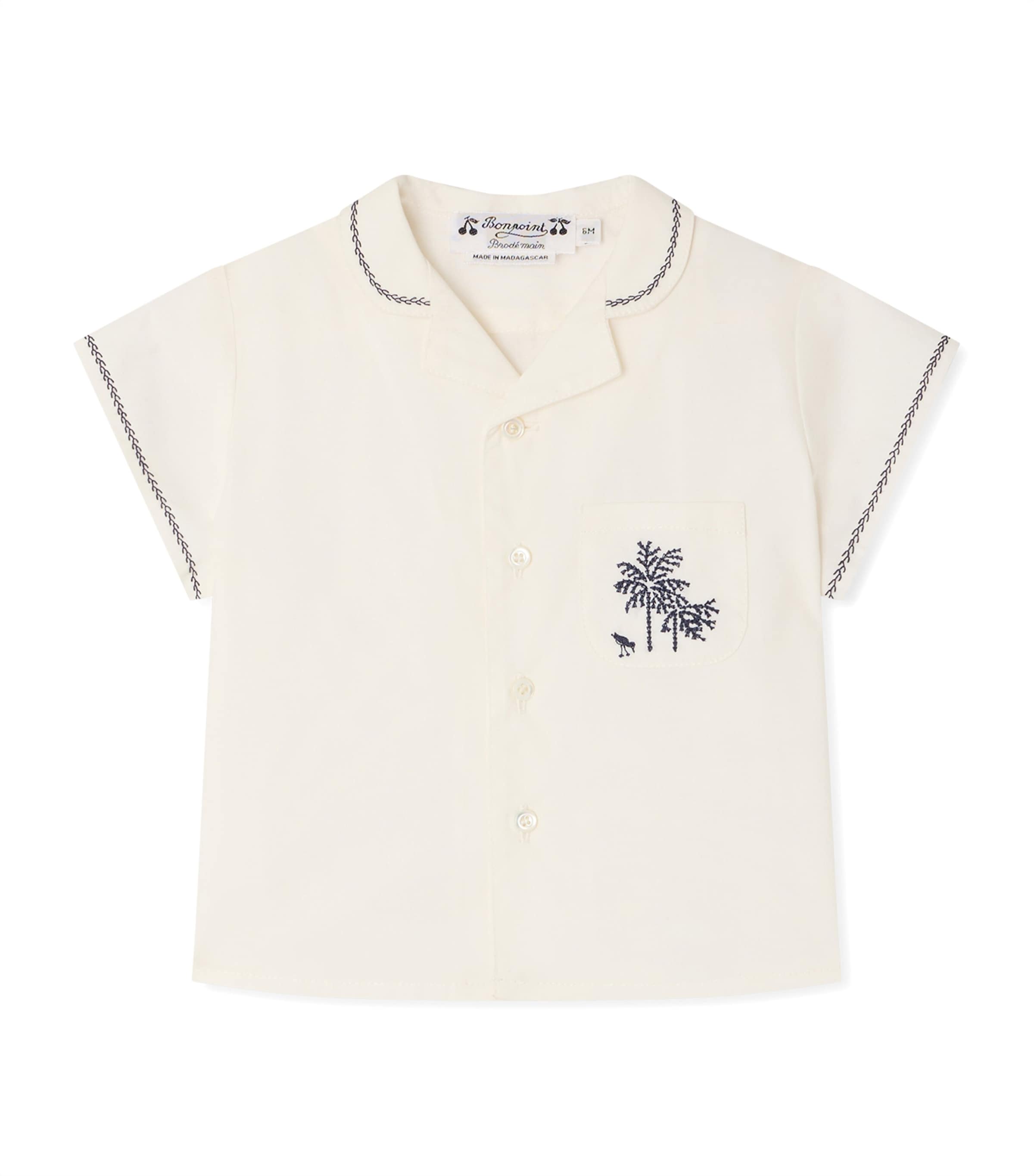 Bonpoint Cotton Shirt (6-18 Months) Upb Blanc Lait Image 1