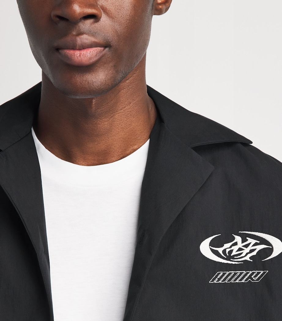 AMIRI Mens Sporty Embroidered Logo Shirt Black Image 3