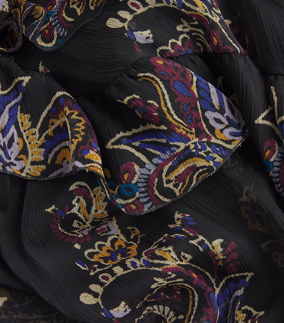 Silk Paisley Maxi Dress X0812 Image 5